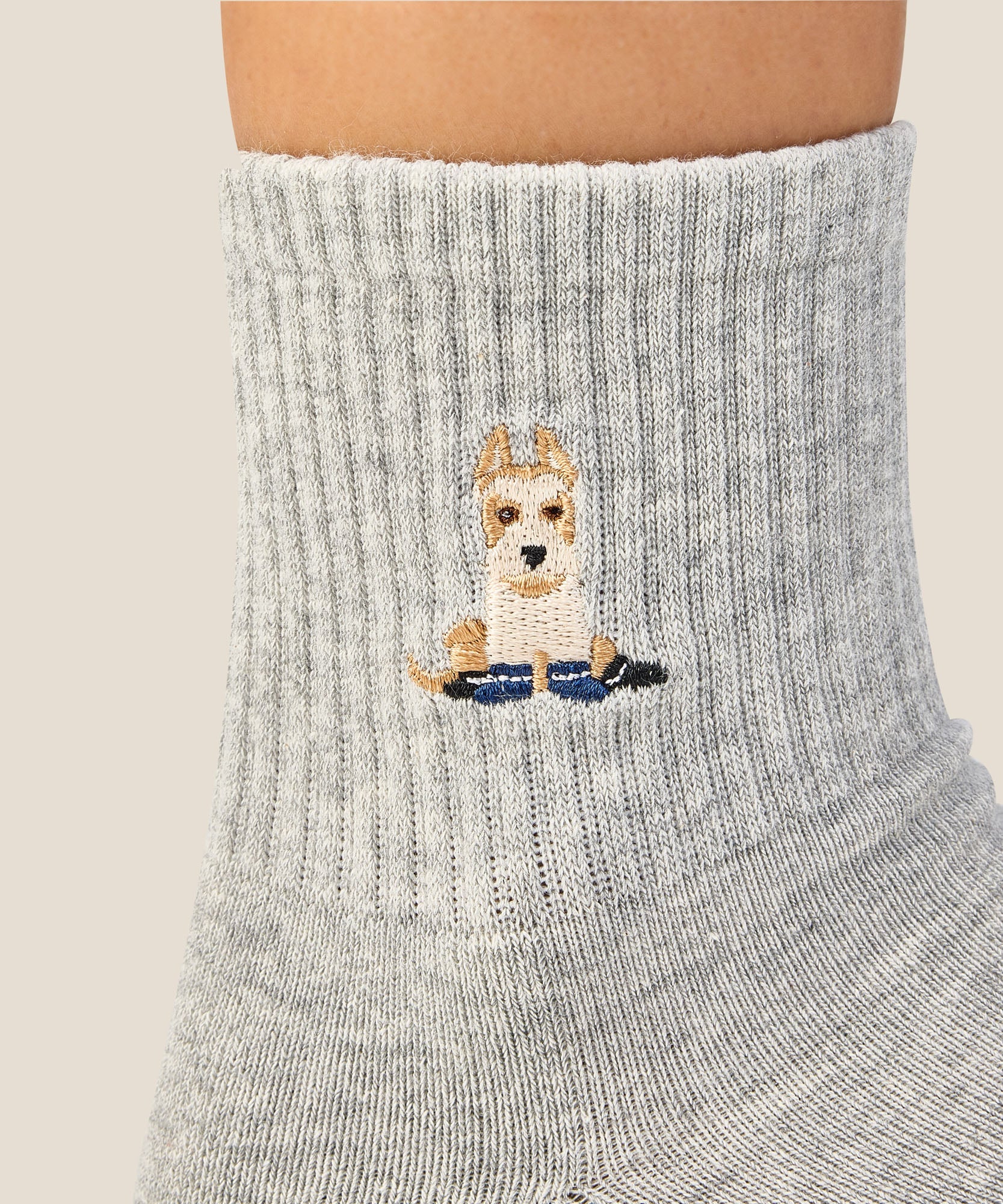 Crew Grip Socks - Terrier Grey Marle - Image 2