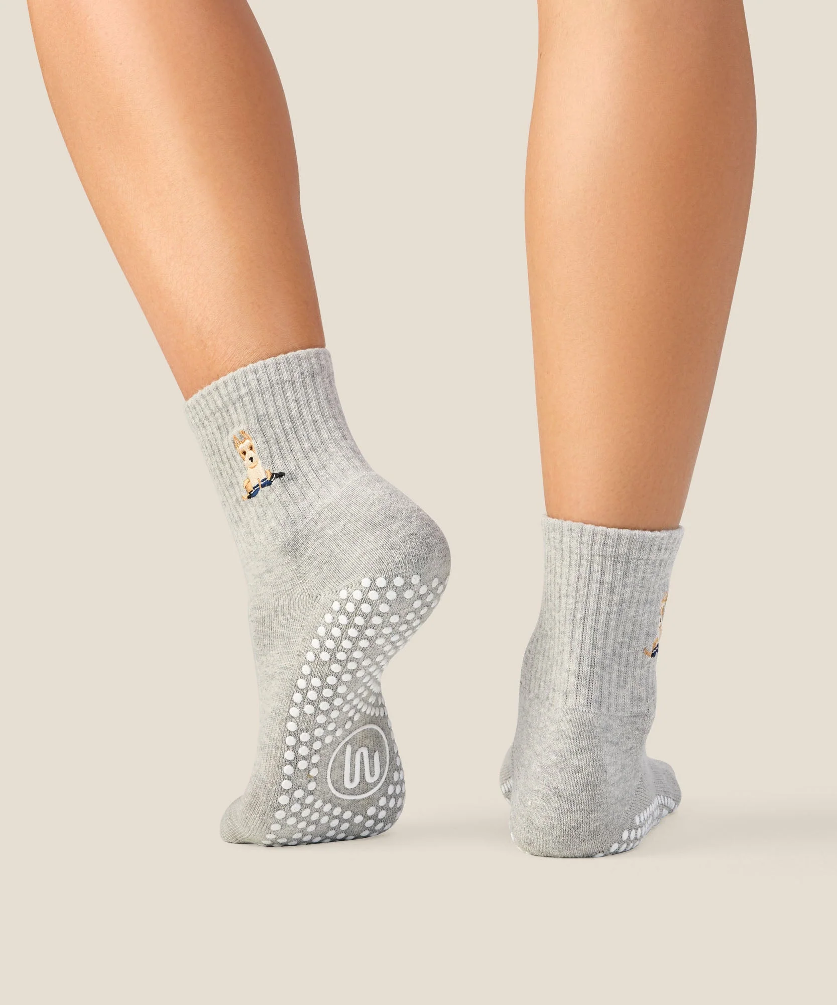 Crew Grip Socks - Terrier Grey Marle - Image 3