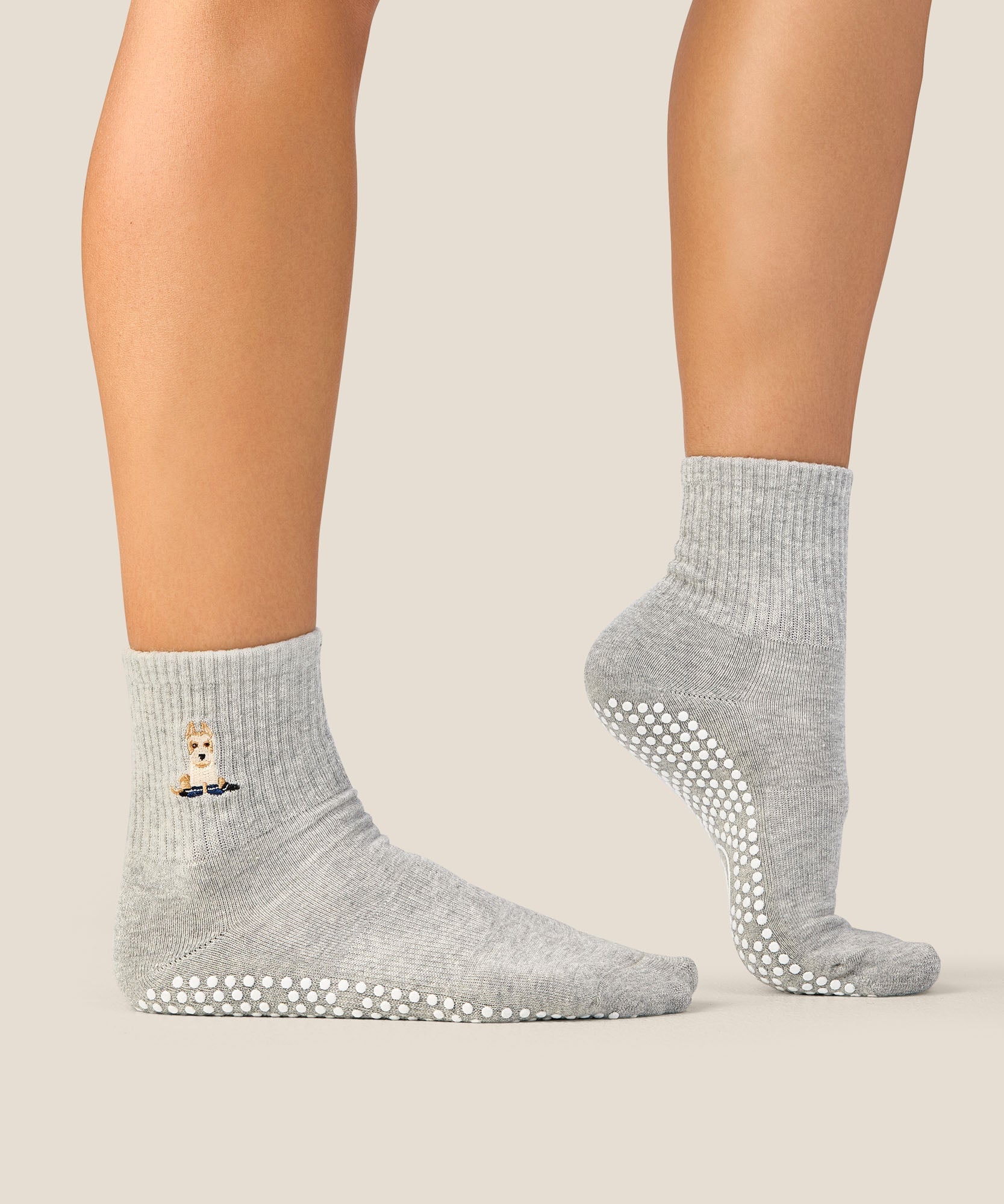 Crew Grip Socks - Terrier Grey Marle - Image 4
