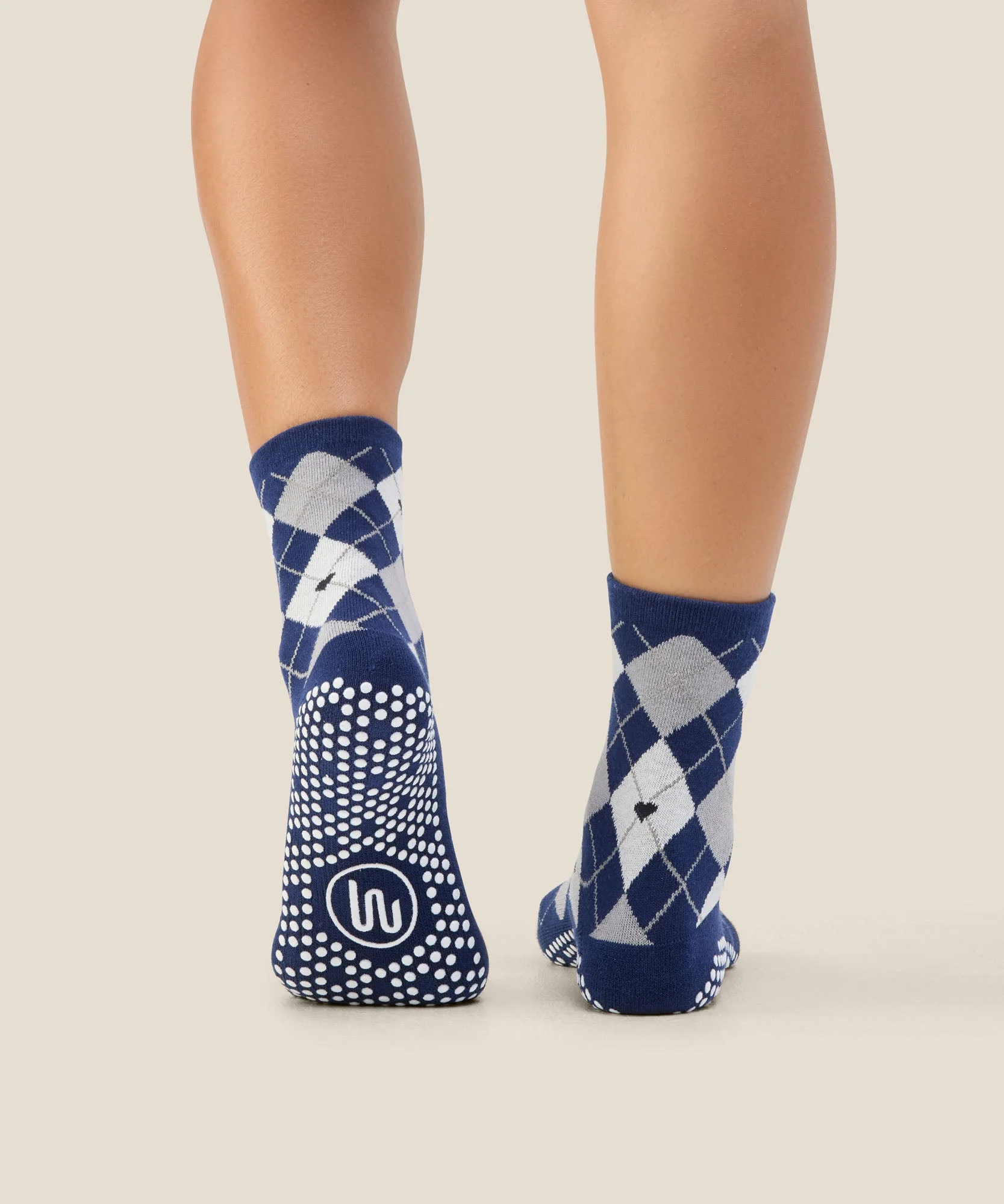 Crew Grip Socks - Argyle Navy - Image 3
