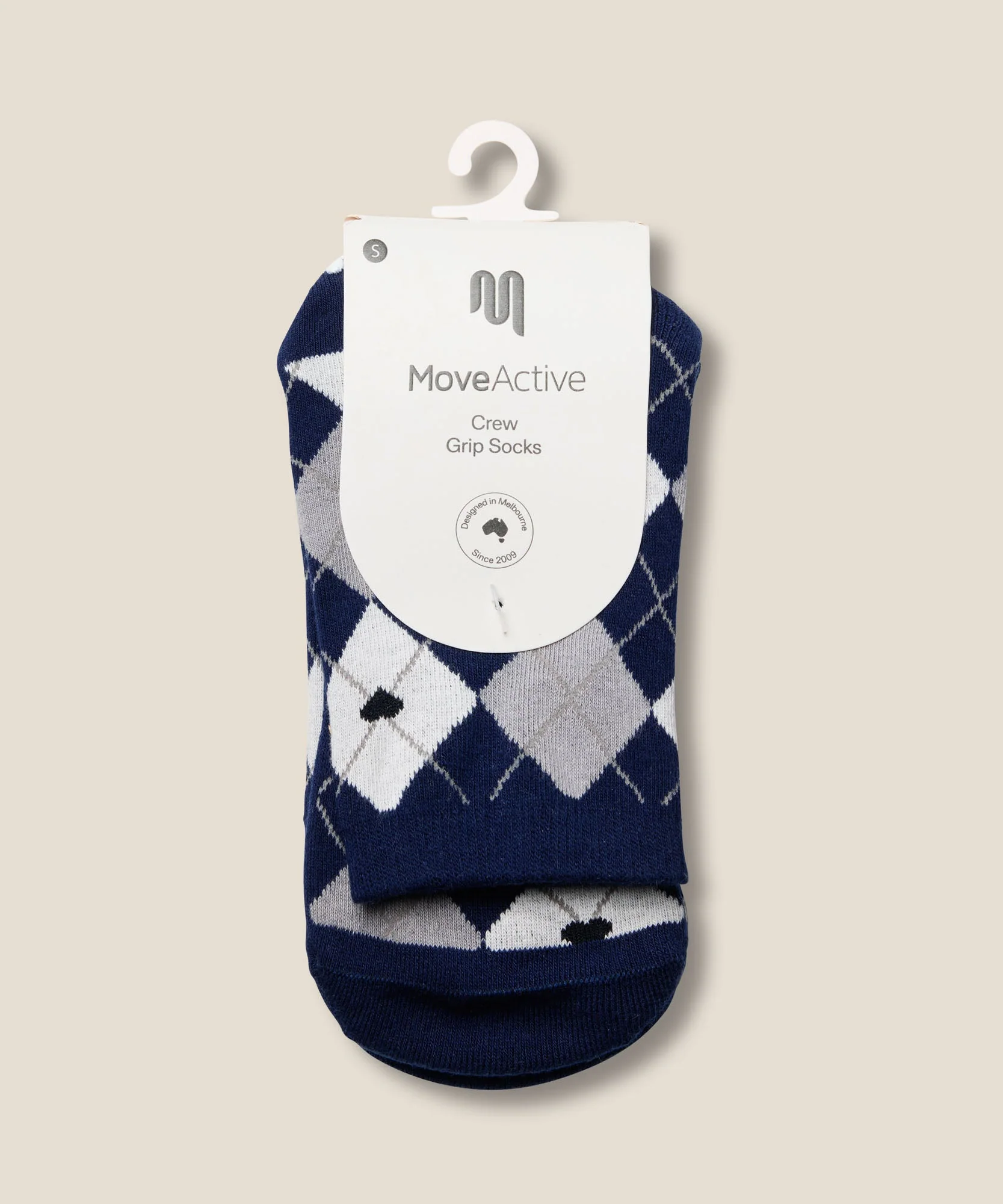 Crew Grip Socks - Argyle Navy - Image 6