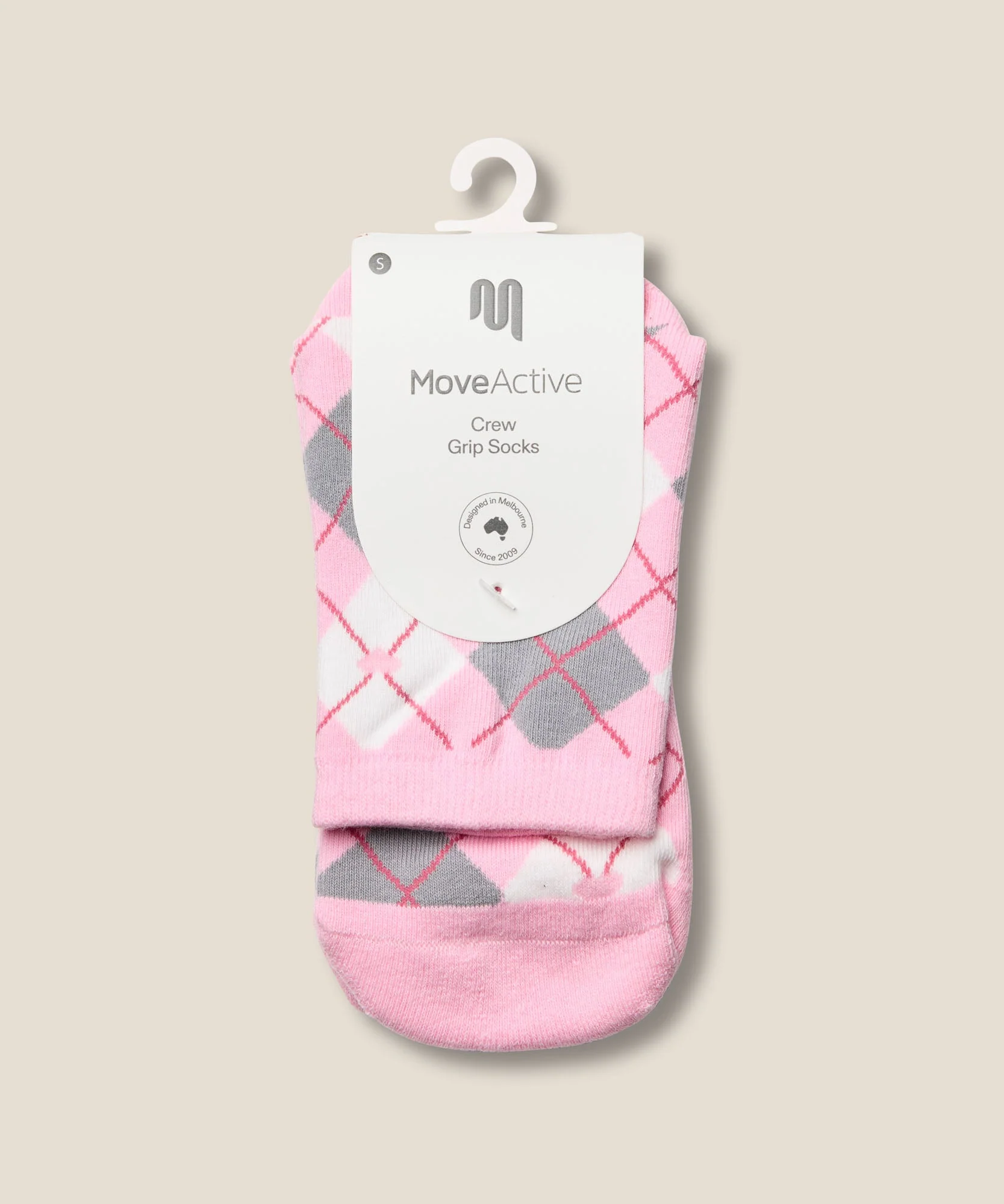 Crew Grip Socks - Argyle Pink - Image 6