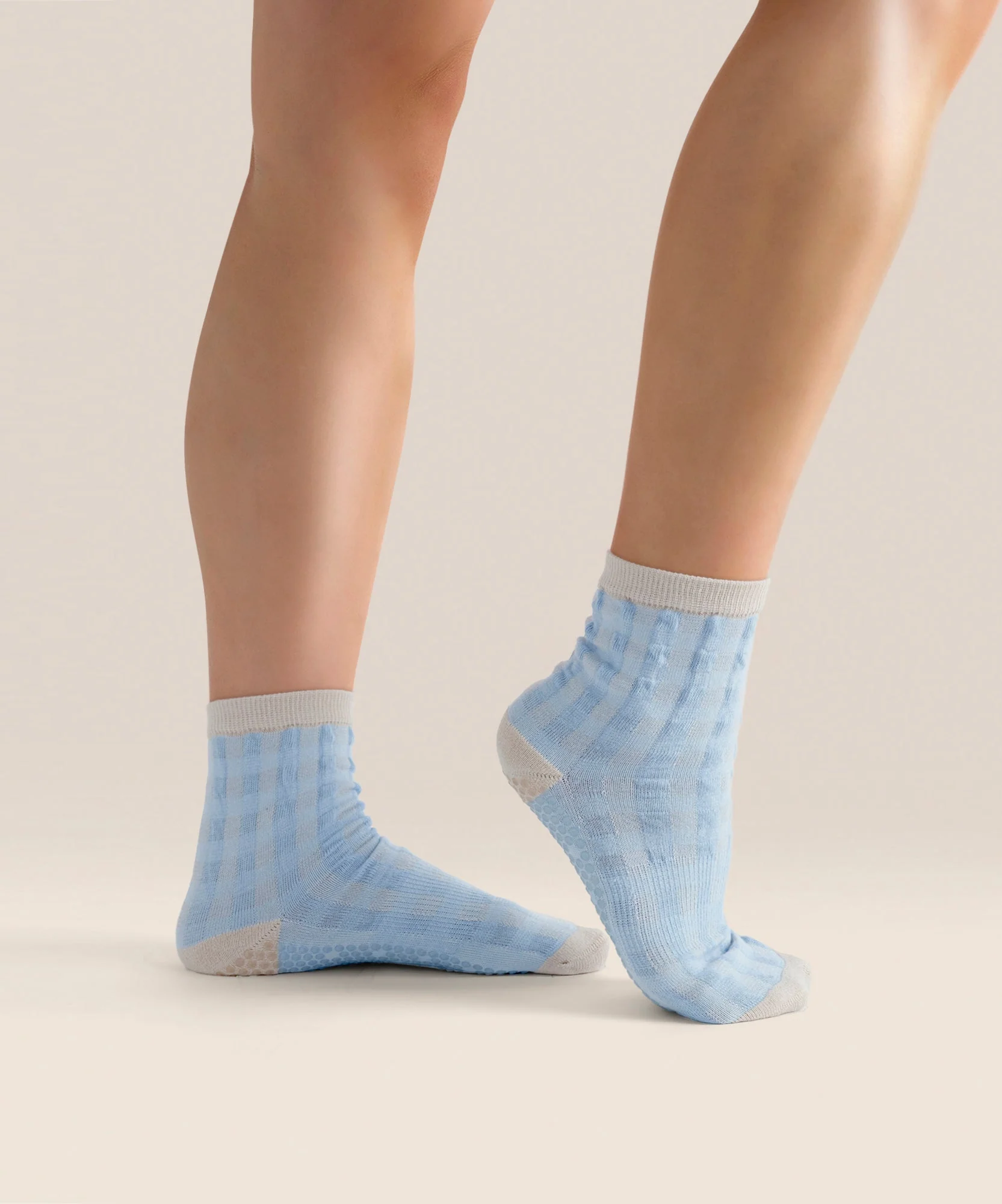 Crew Grip Socks - Bluebelle Gingham - Image 2