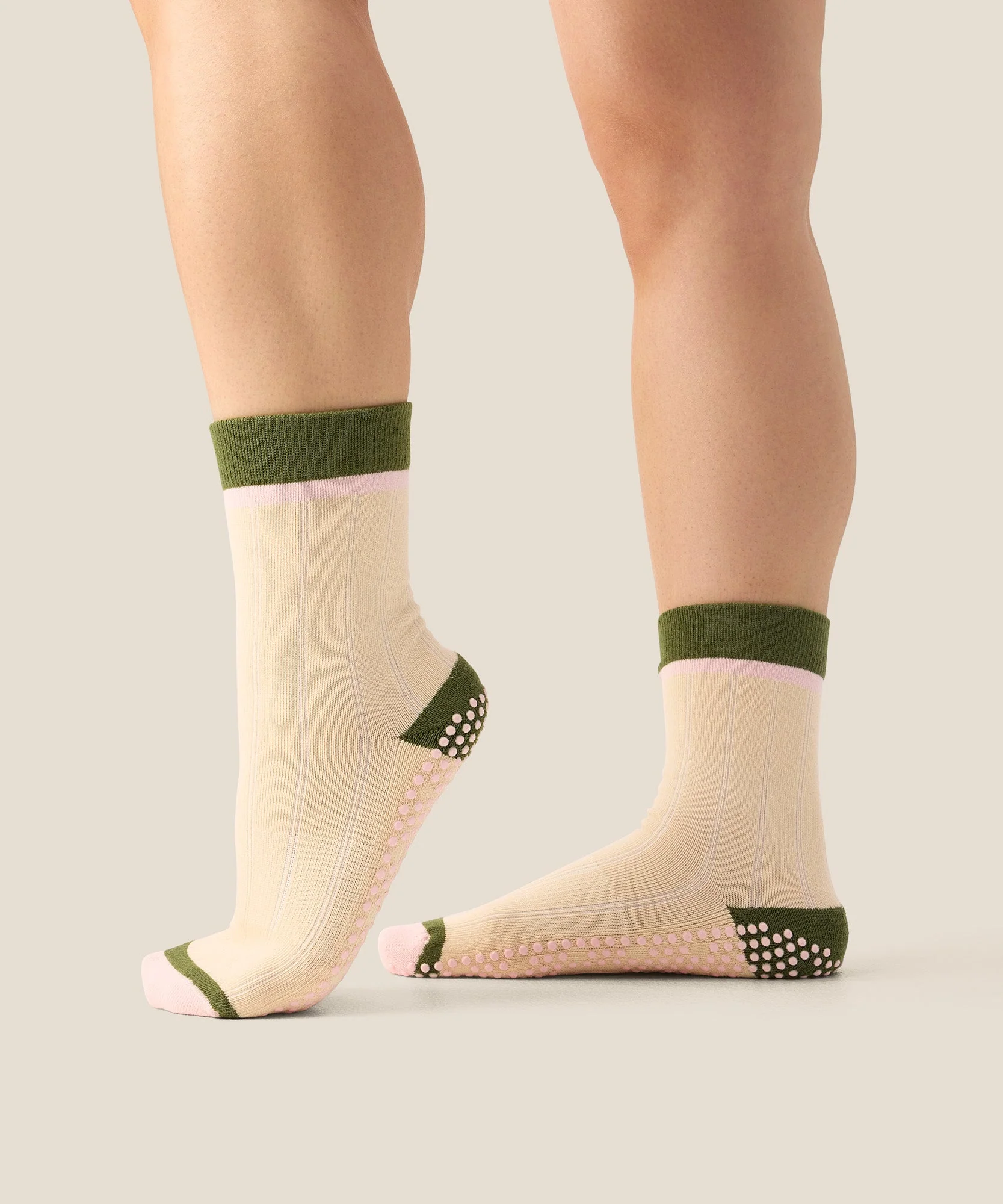 Crew Grip Socks - Cottage Stripe