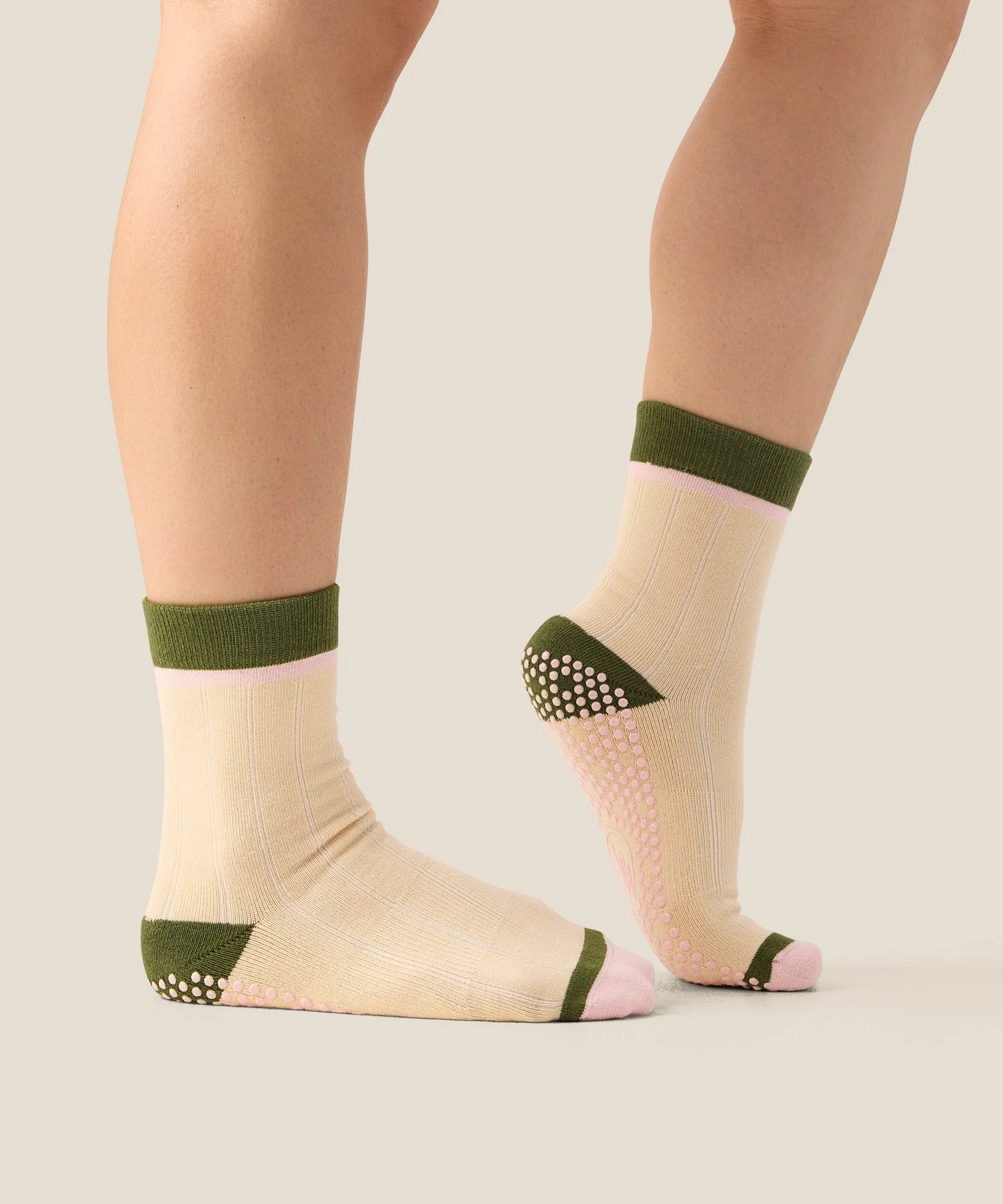 Crew Grip Socks - Cottage Stripe - Image 3