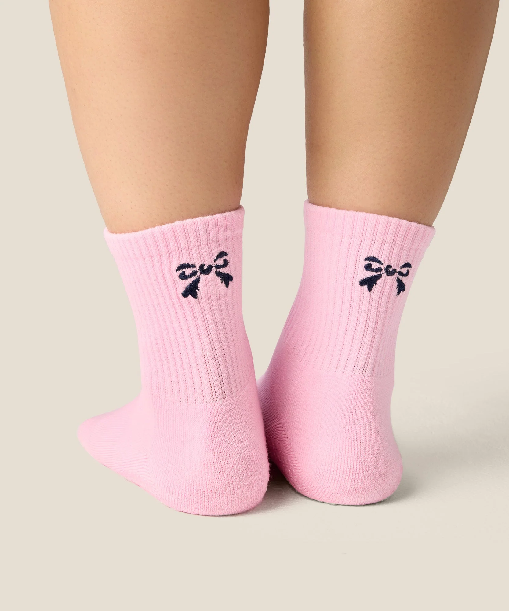 Crew Grip Socks - Darling Bow Pink - Image 3