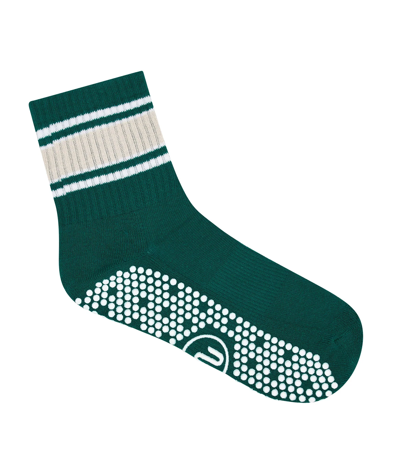 Crew Grip Socks - Emerald Oat Stripe - Image 2