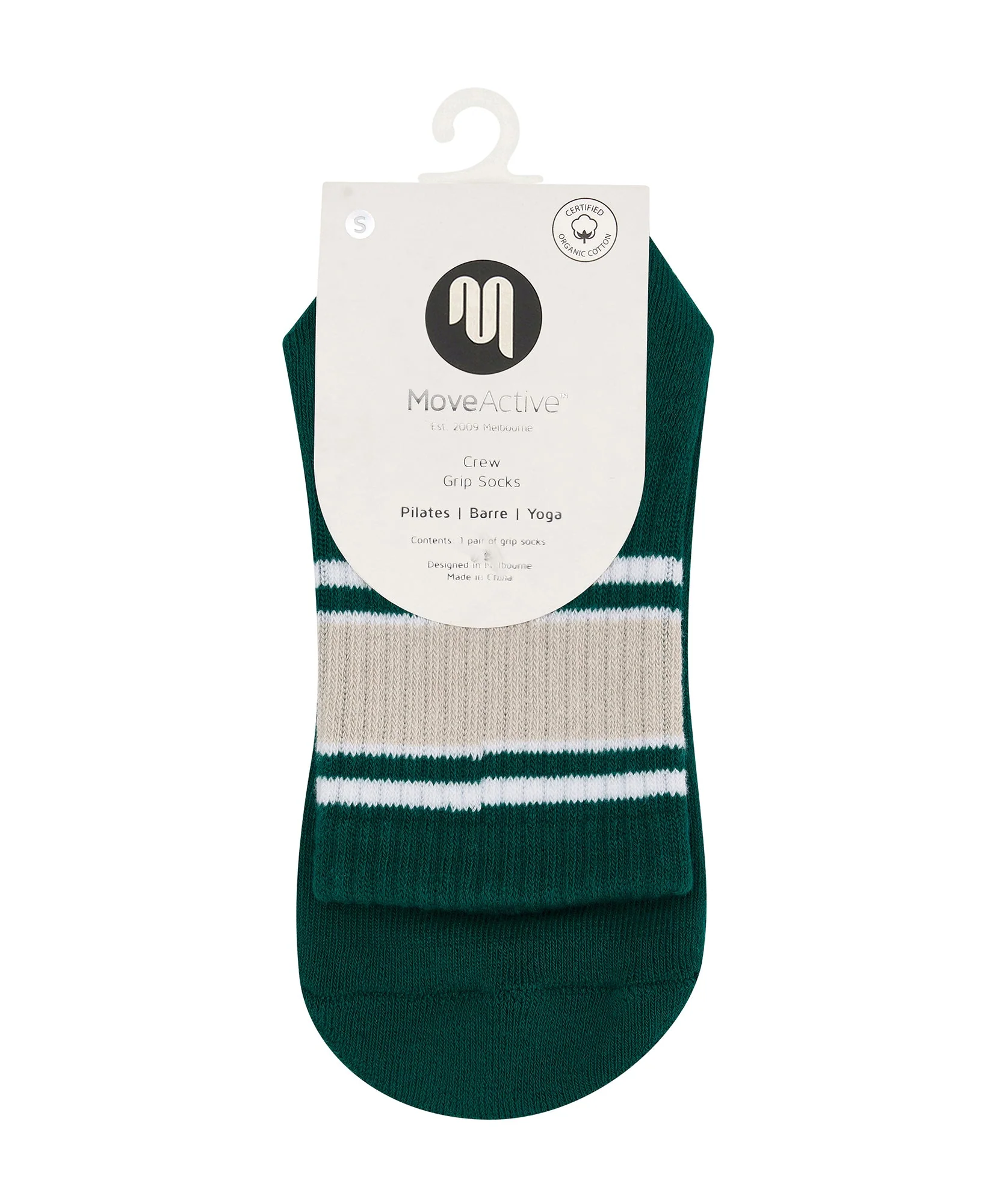 Crew Grip Socks - Emerald Oat Stripe - Image 5