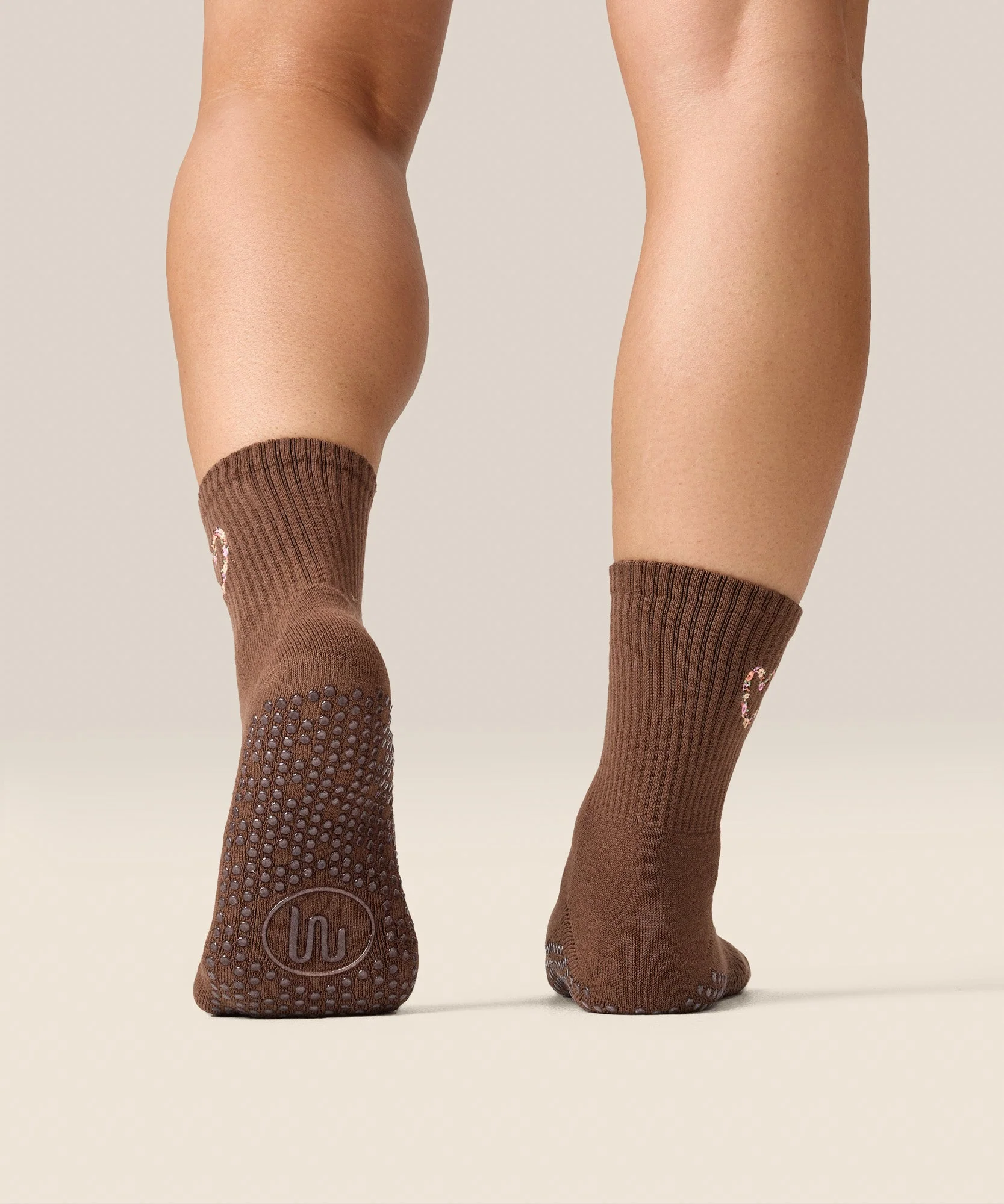 Crew Grip Socks - Heart Vine Brown - Image 2