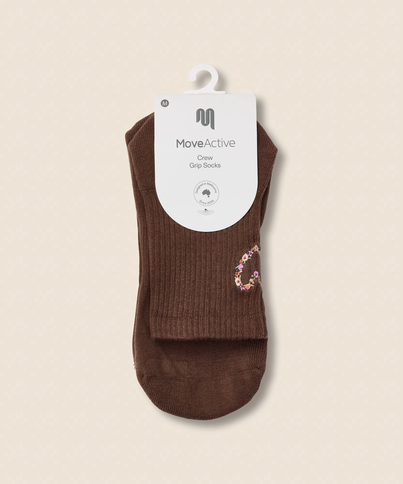 Crew Grip Socks - Heart Vine Brown - Image 6