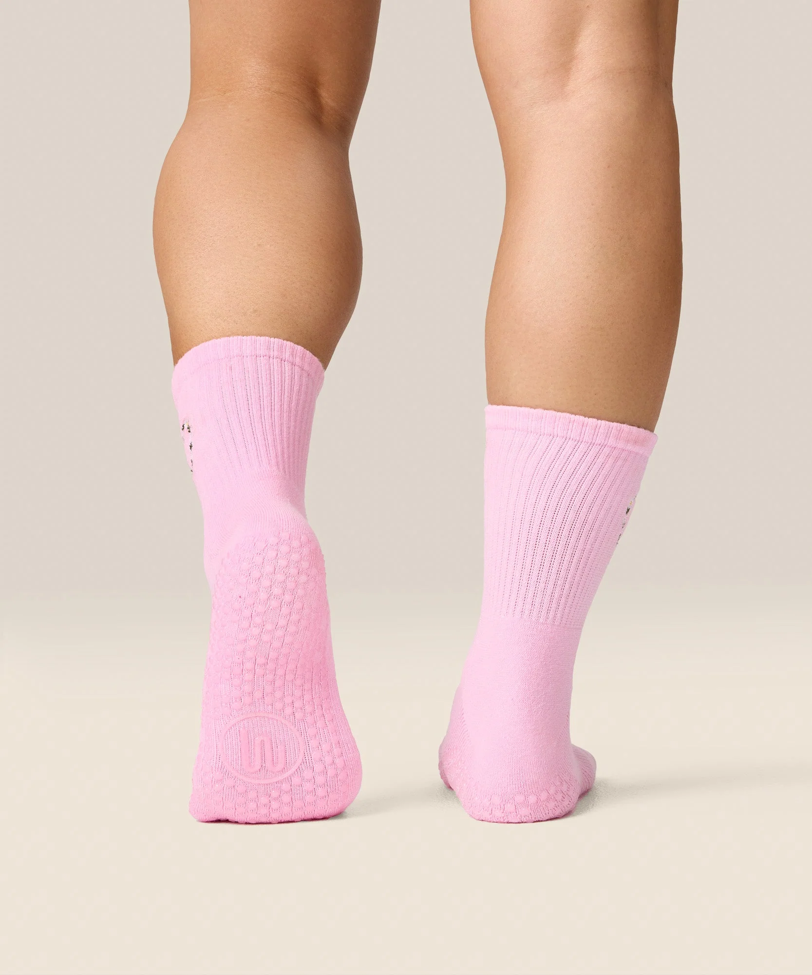 Crew Grip Socks - Heart Vine Pink - Image 2