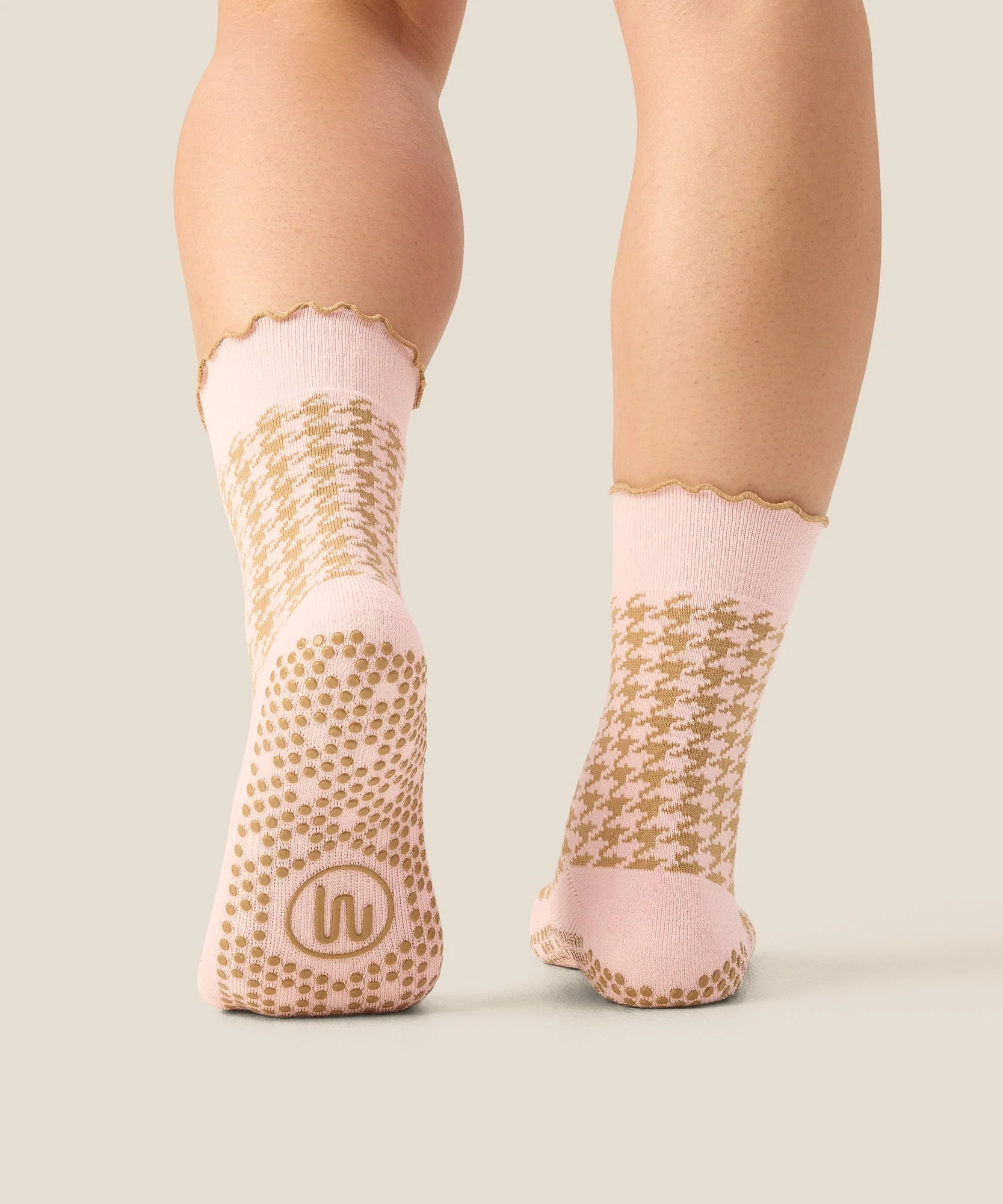 Crew Grip Socks - Houndstooth Blush - Image 3