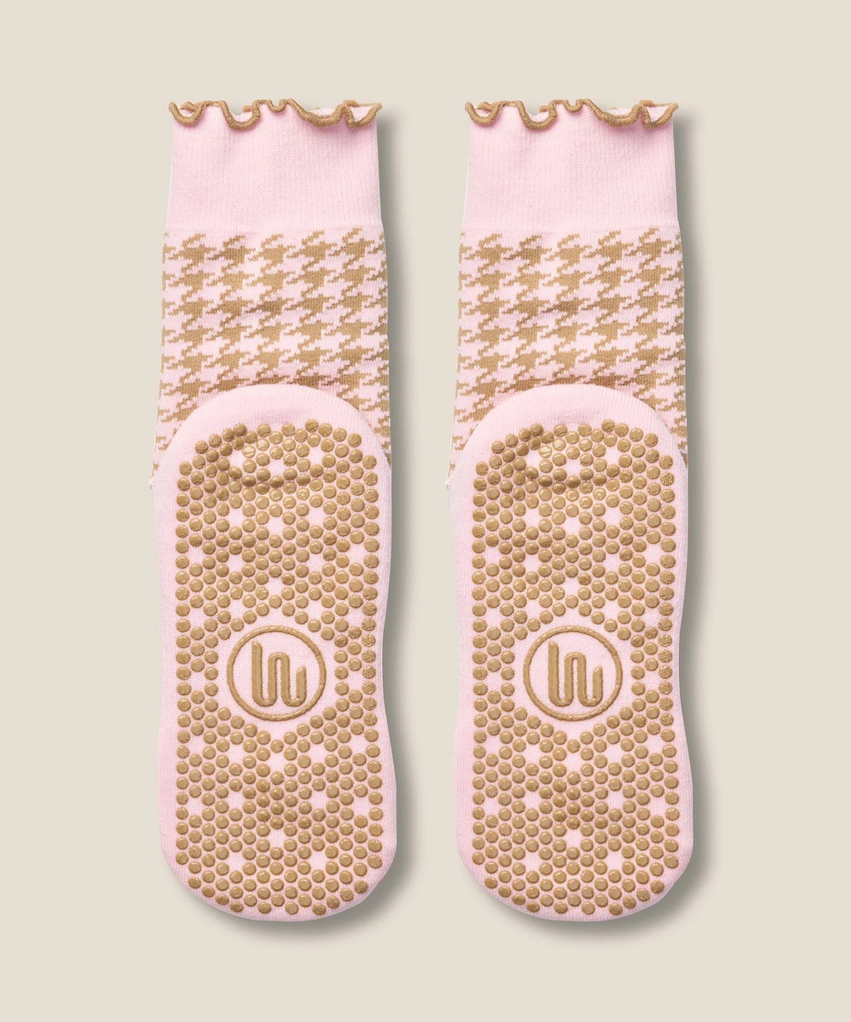 Crew Grip Socks - Houndstooth Blush - Image 4