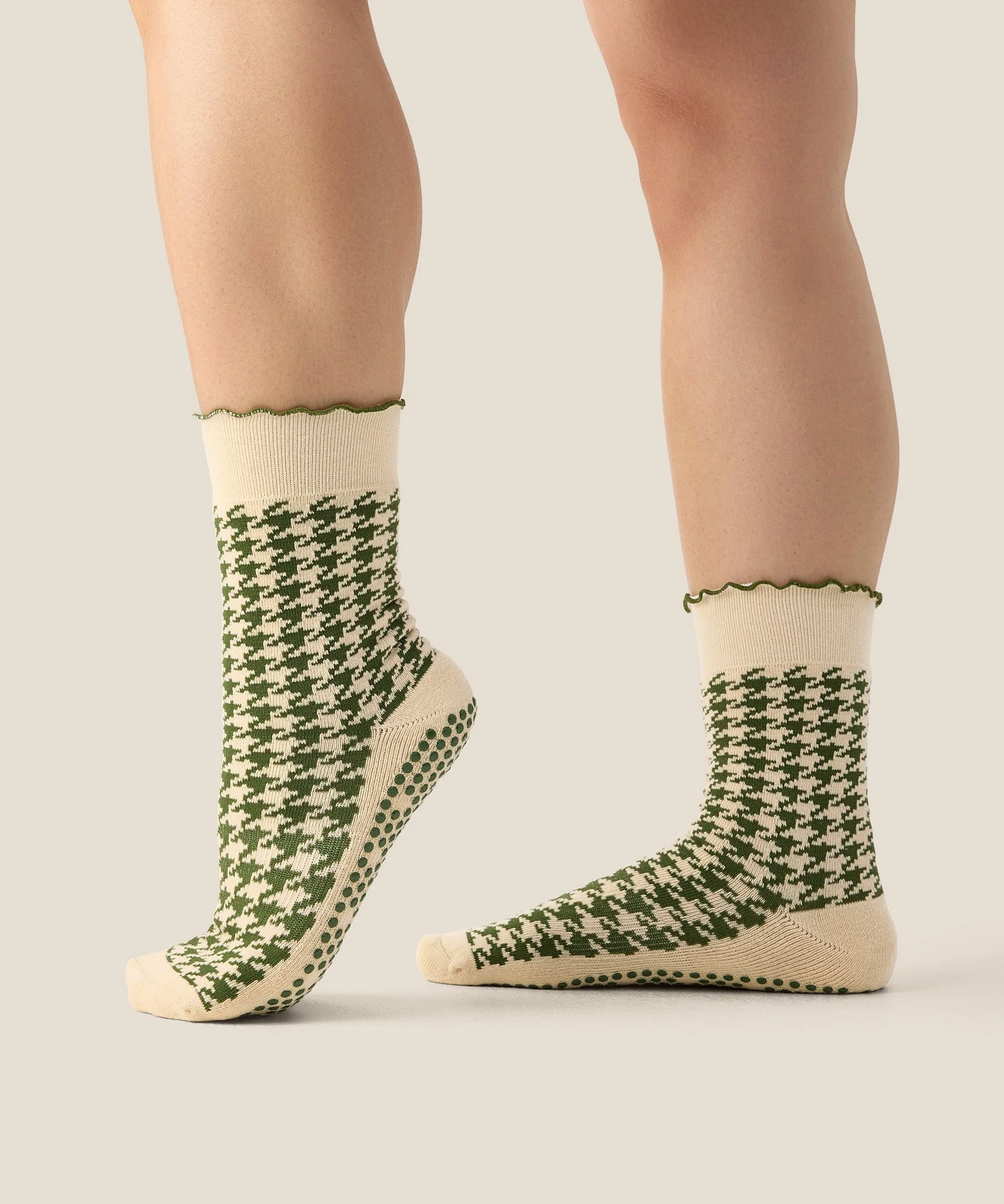 Crew Grip Socks - Houndstooth Pine - Image 2