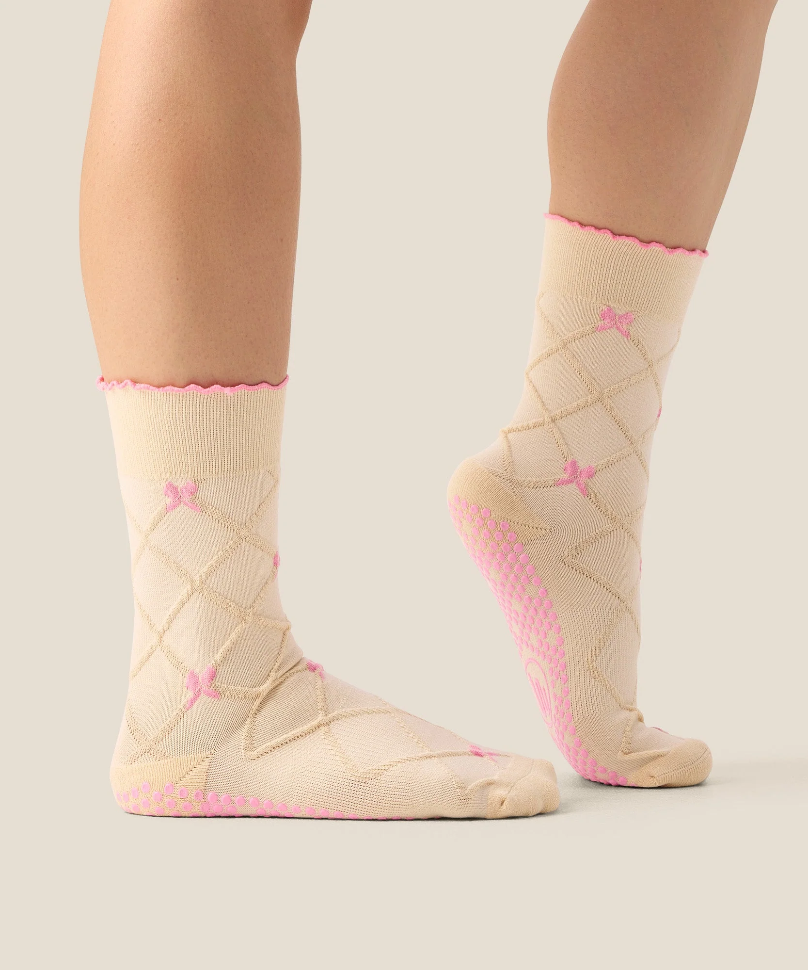 Crew Grip Socks - Lattice Oat - Image 3
