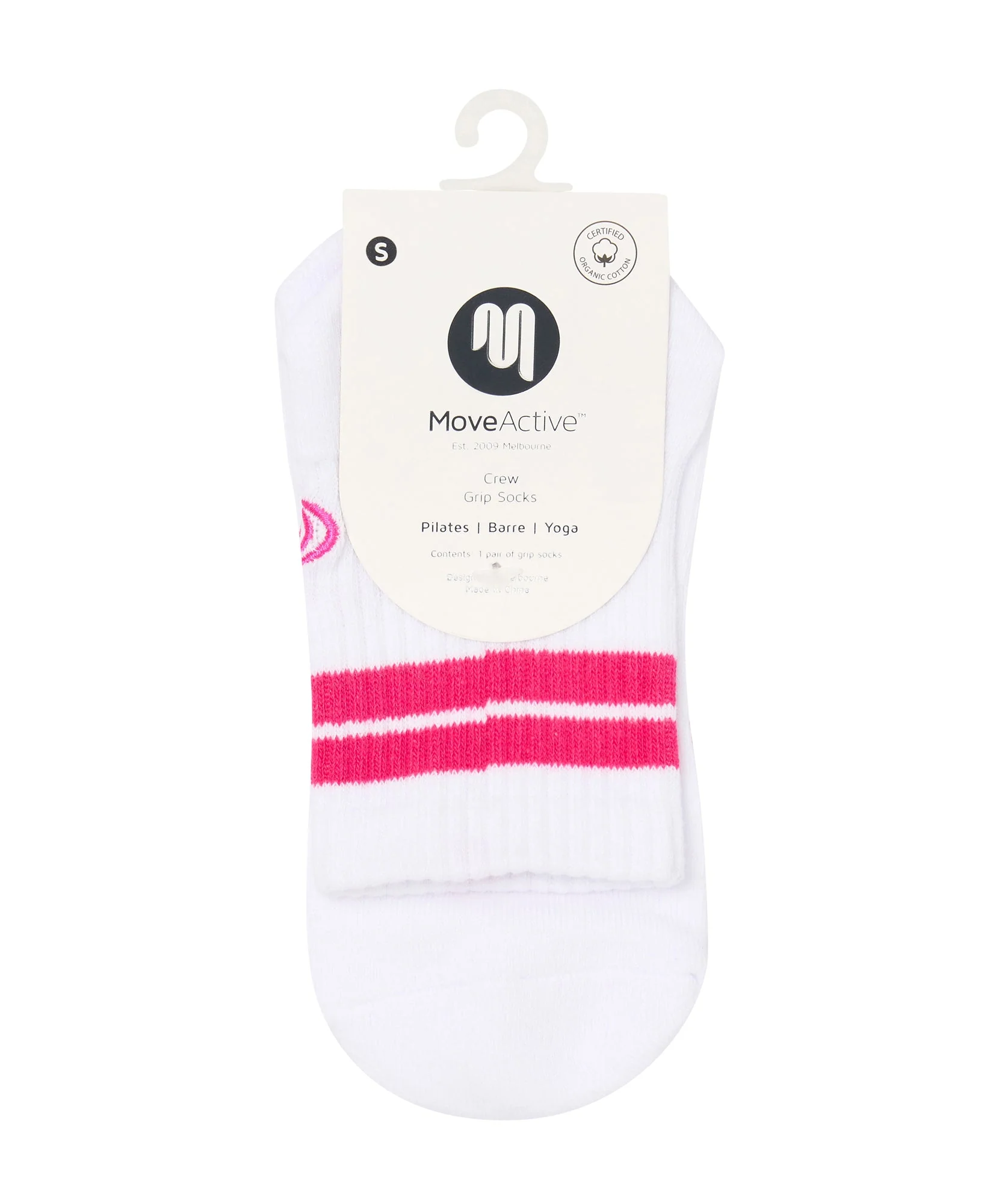 Crew Grip Socks - Neon Pink Stripe - Image 6