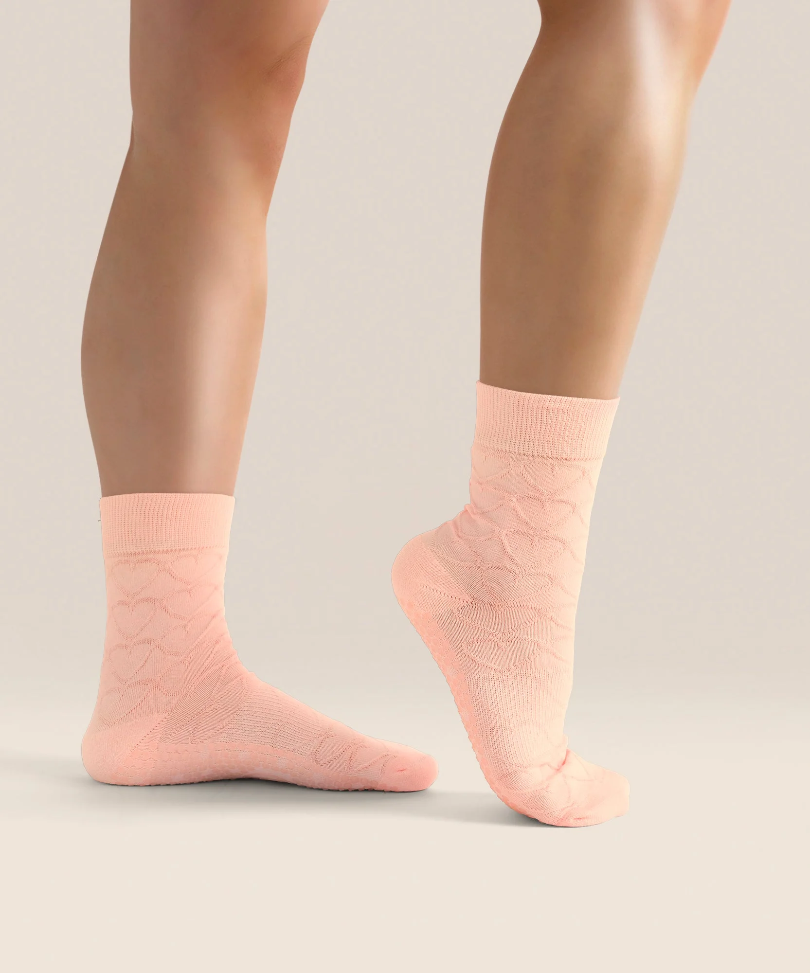 Crew Grip Socks - Parfait Pink Hearts - Image 3