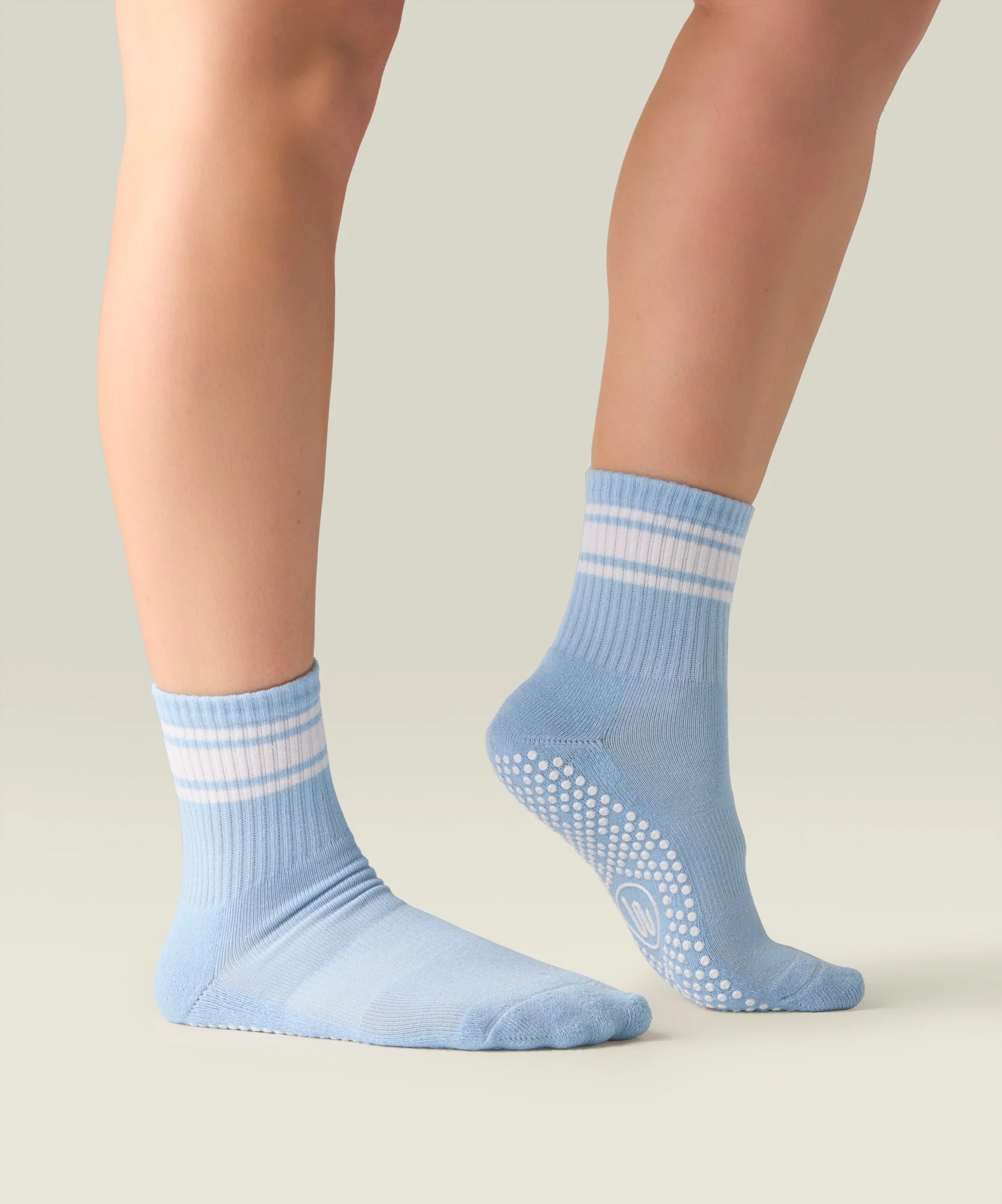 Crew Grip Socks - Powder Blue Stripes - Image 3