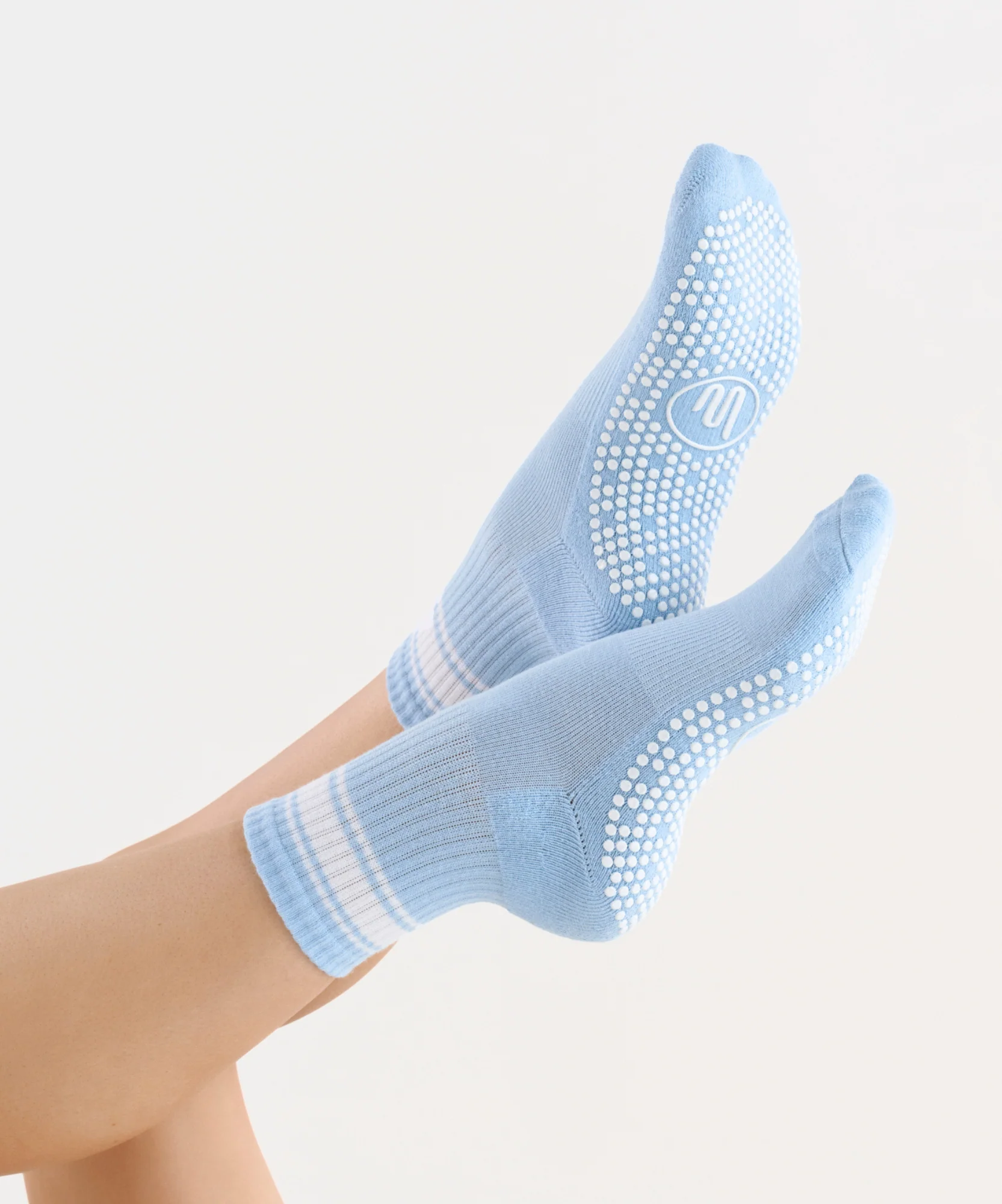 Crew Grip Socks - Powder Blue Stripes - Image 4