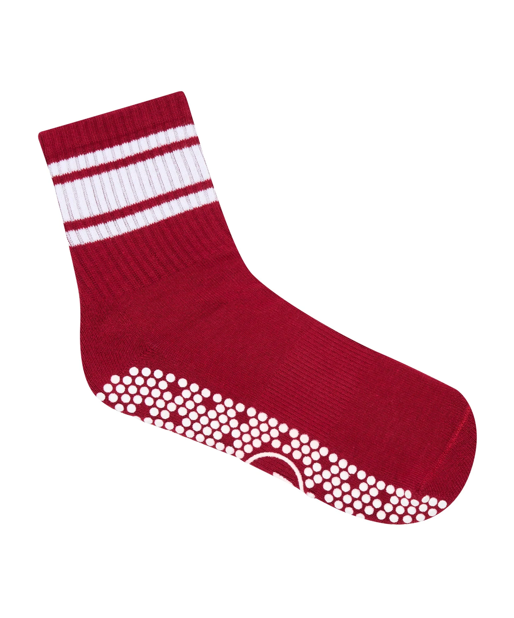 Crew Grip Socks - Ruby Stripe - Image 2