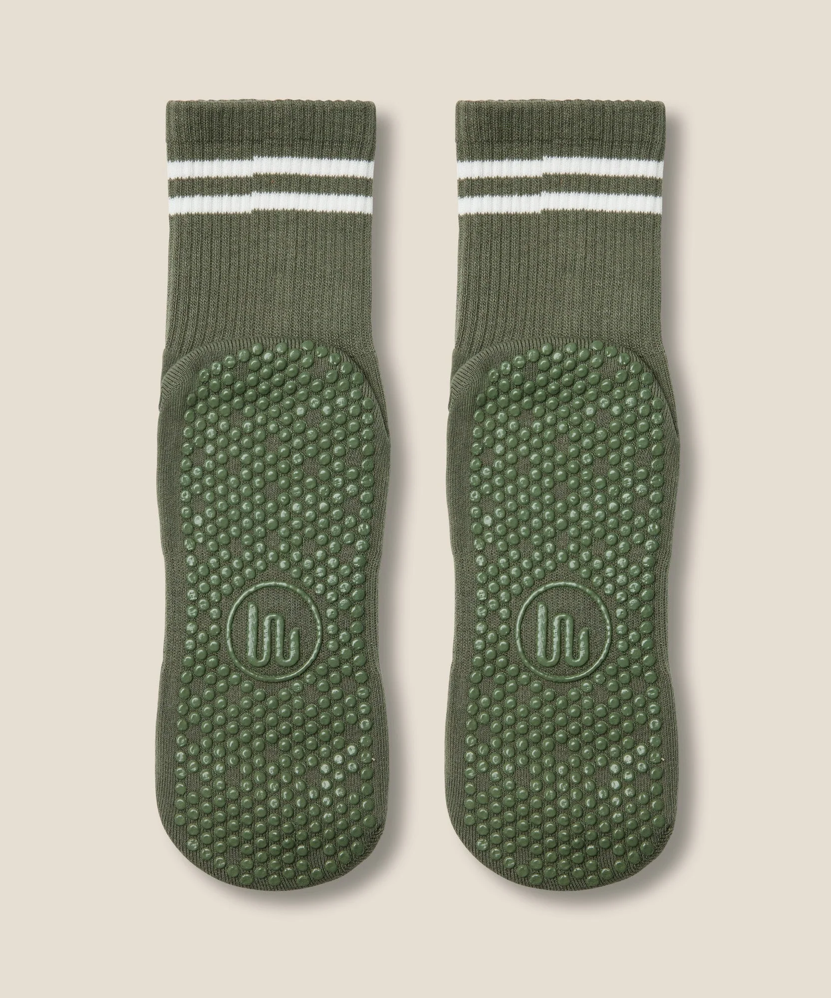 Crew Grip Socks - Sporty Stripe Khaki - Image 4