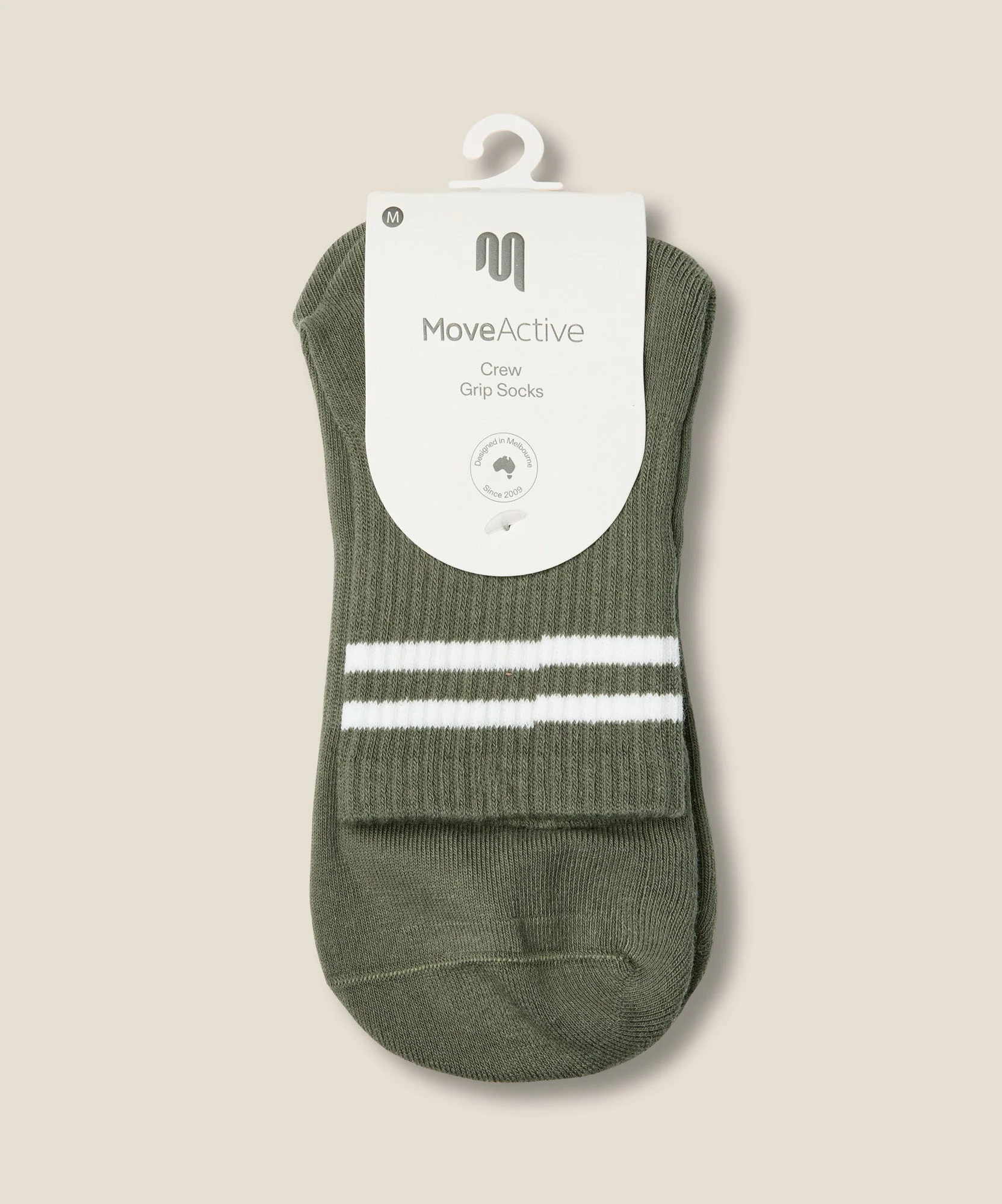 Crew Grip Socks - Sporty Stripe Khaki - Image 5