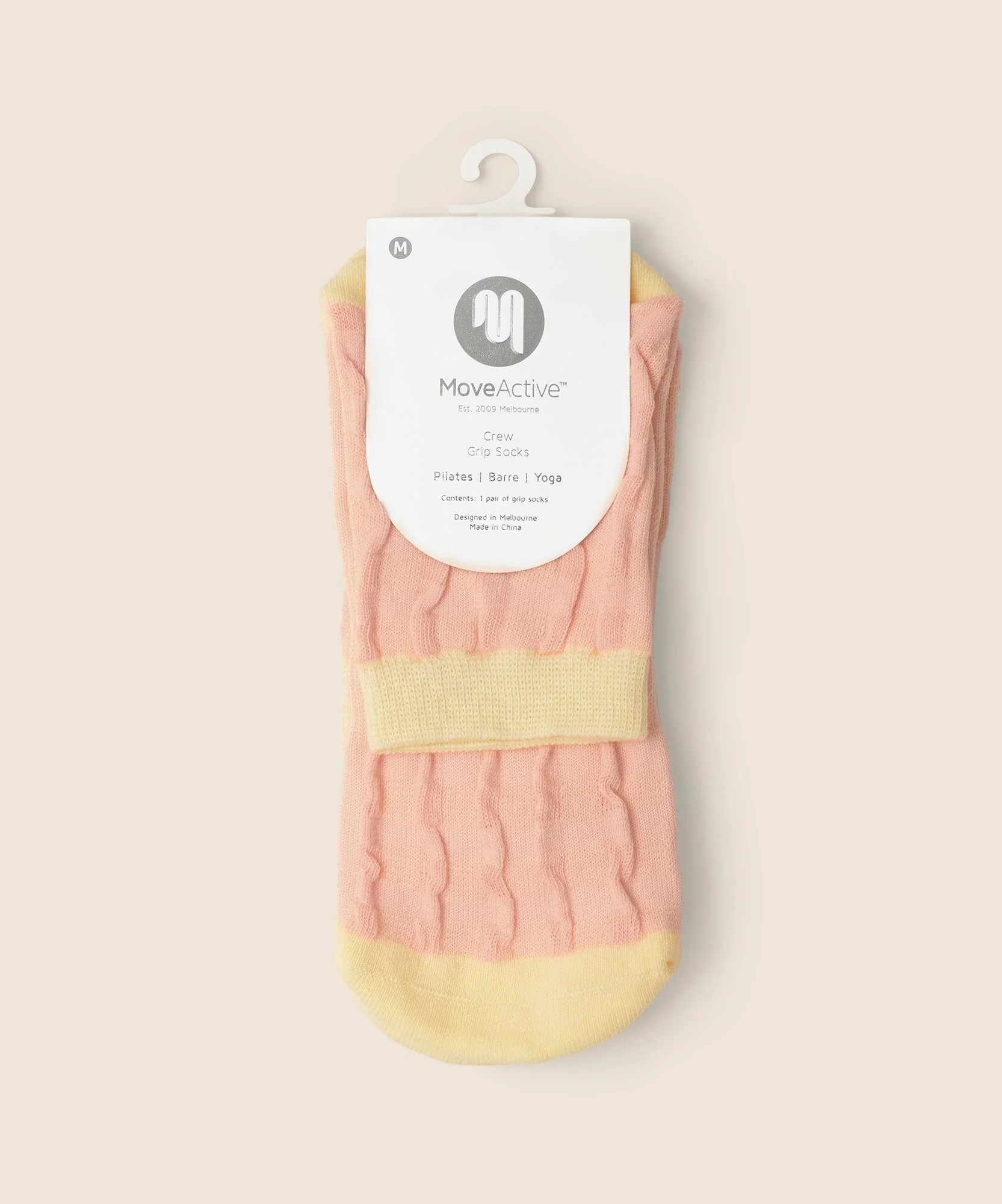 Crew Grip Socks - Sugar Pink Gingham - Image 4