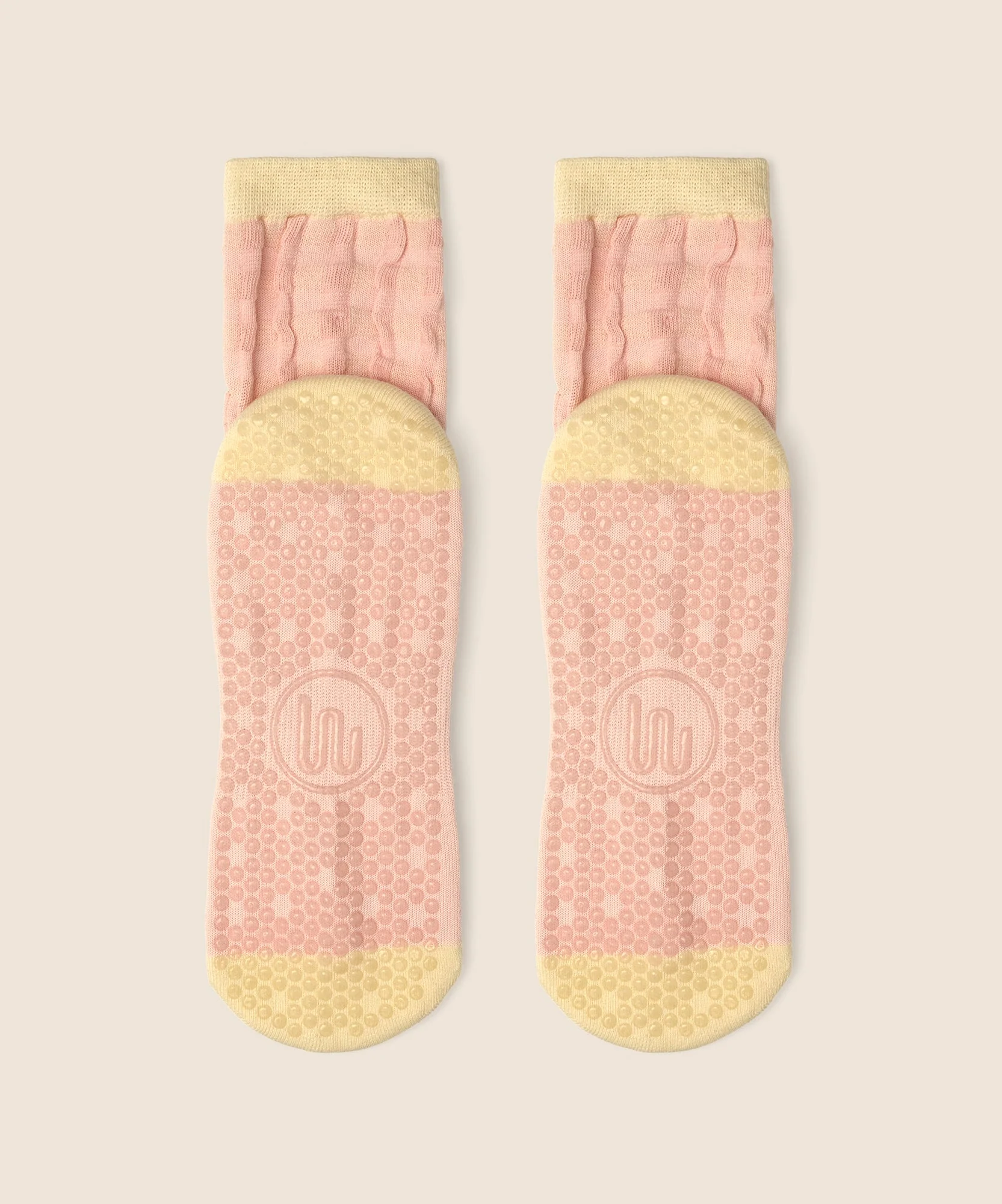 Crew Grip Socks - Sugar Pink Gingham - Image 5