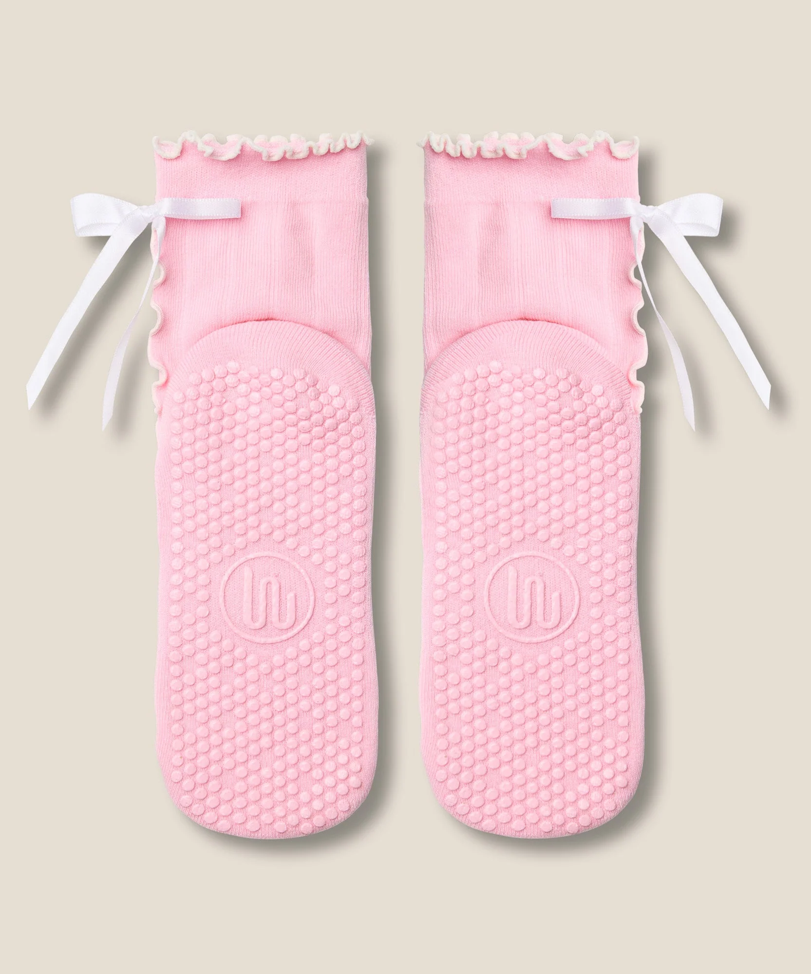 Crew Grip Socks - Sweet Bow Pink - Image 4