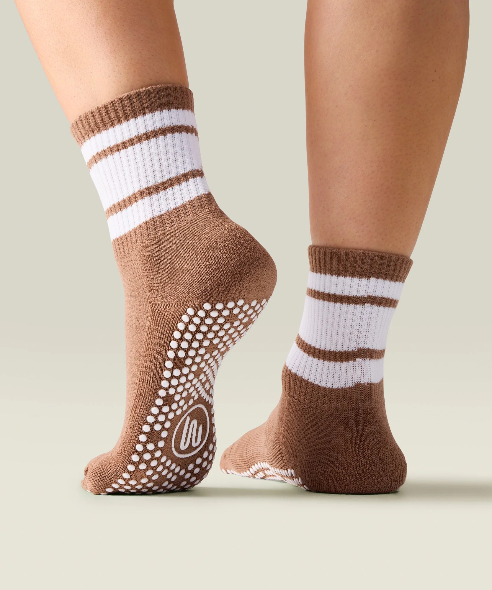 Crew Grip Socks - Tan Stripe - Image 2
