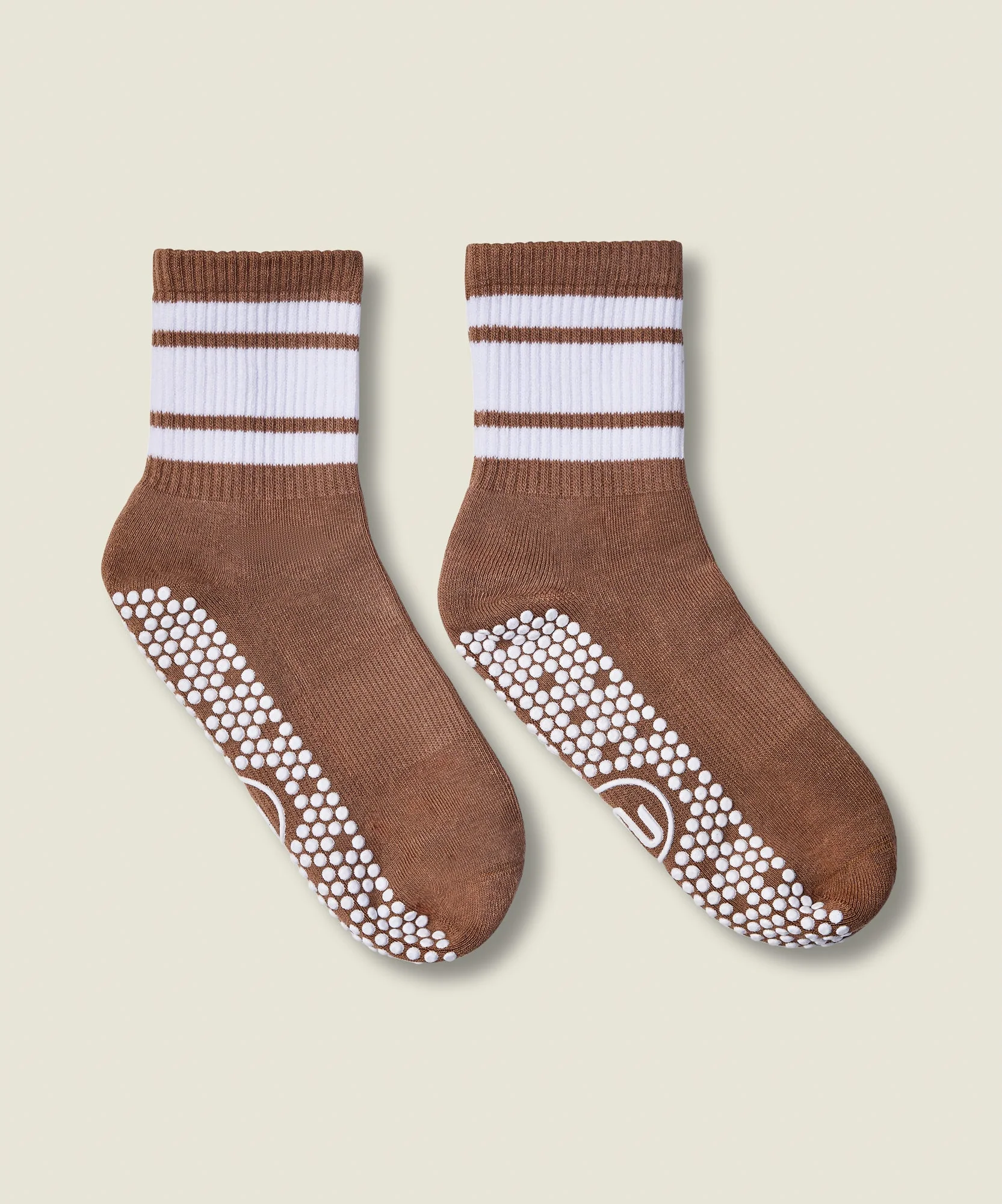 Crew Grip Socks - Tan Stripe - Image 3