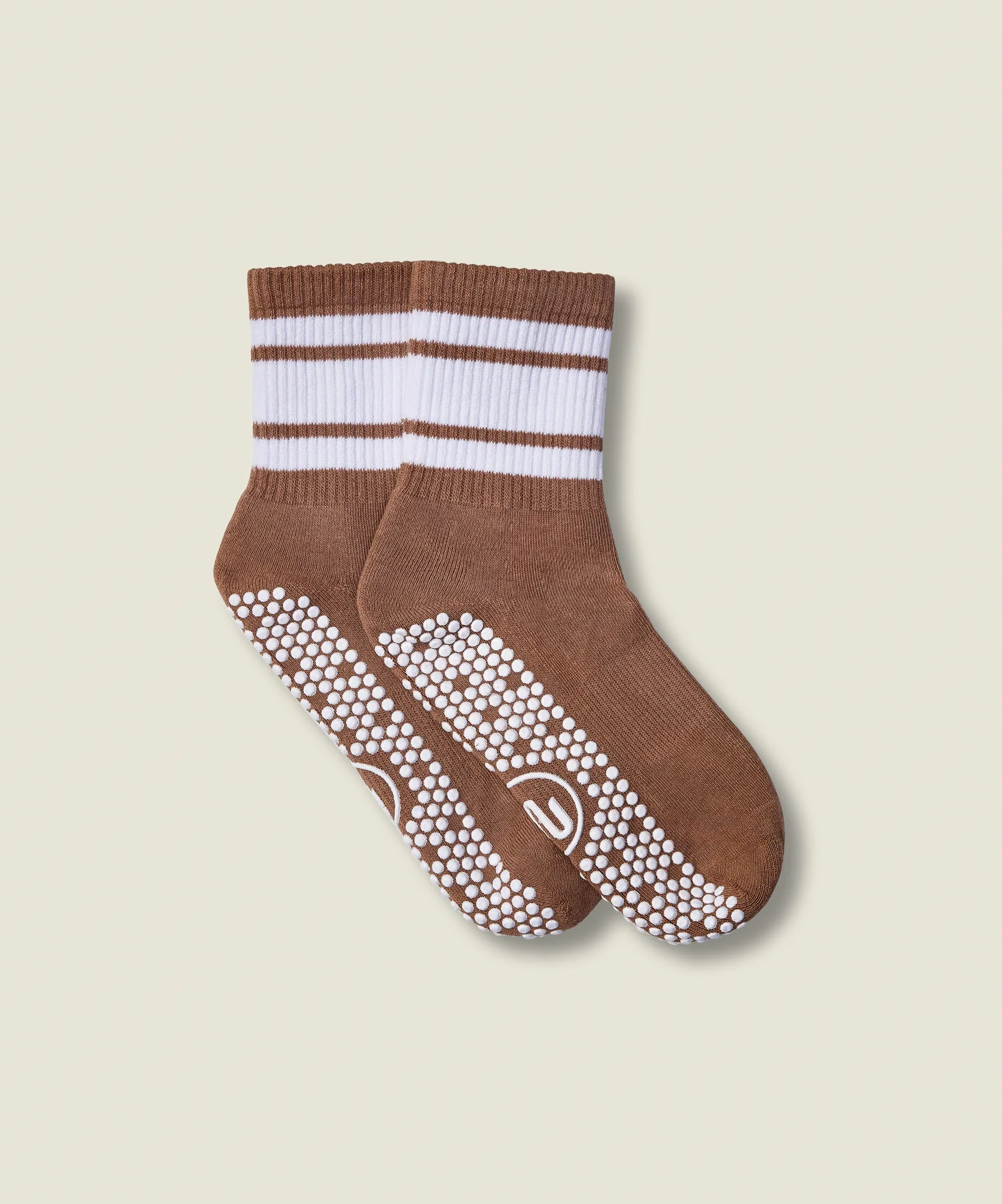 Crew Grip Socks - Tan Stripe - Image 5