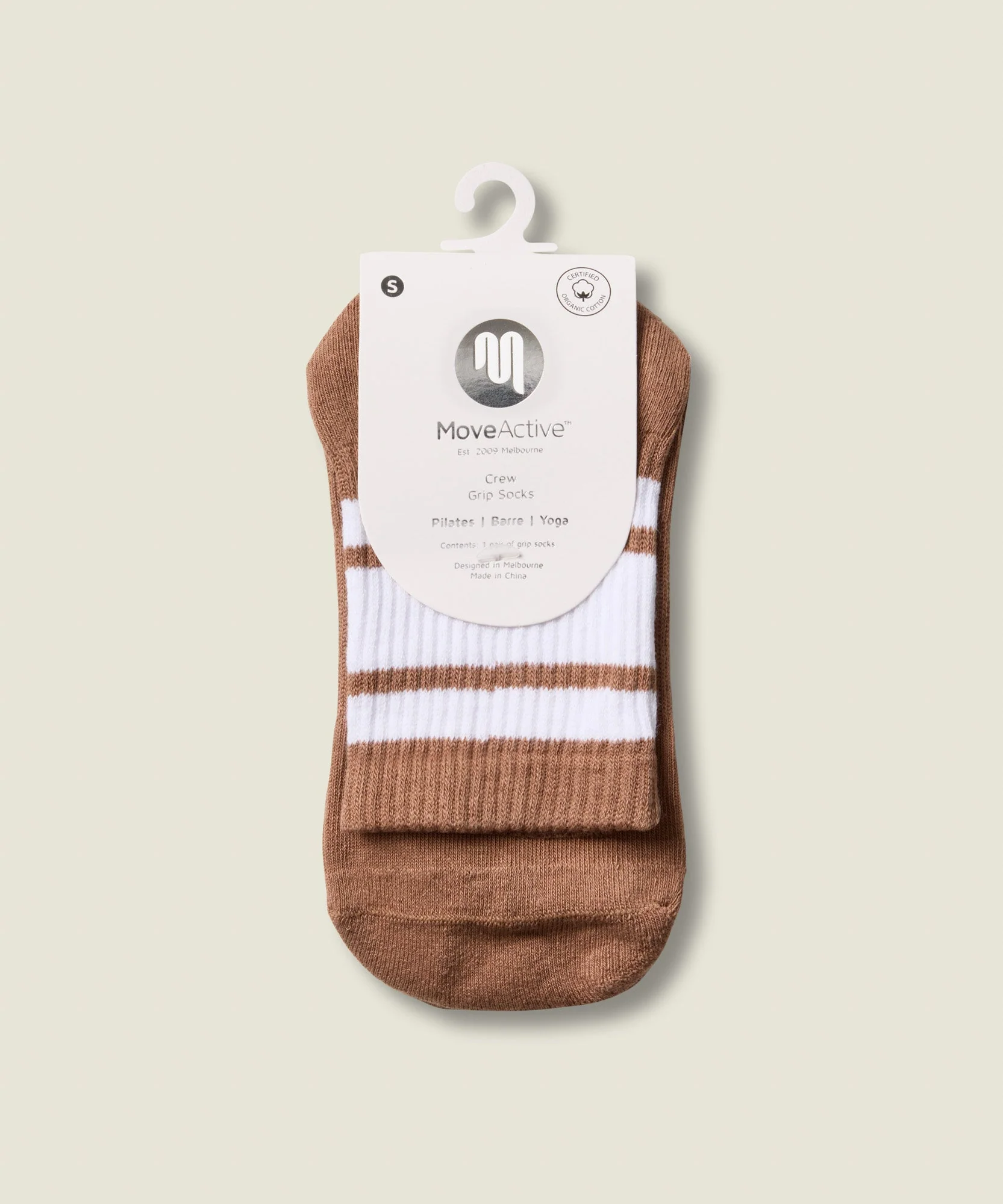 Crew Grip Socks - Tan Stripe - Image 6