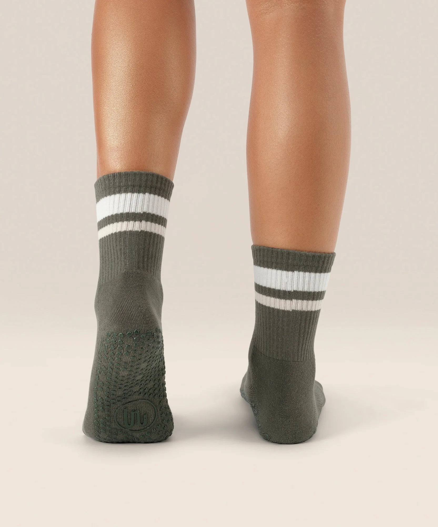 Crew Grip Socks - Varsity Stripe Khaki - Image 2