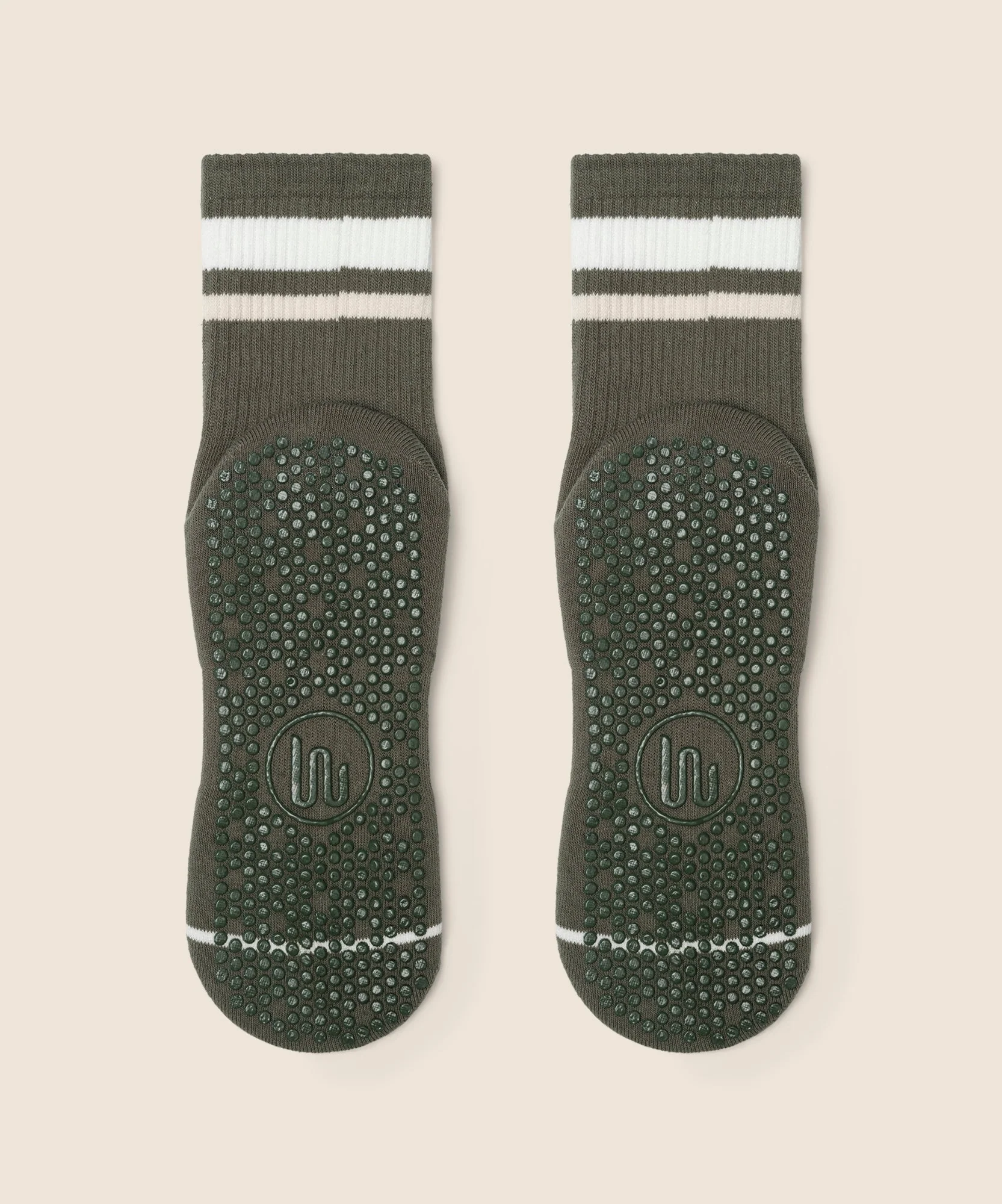 Crew Grip Socks - Varsity Stripe Khaki - Image 5