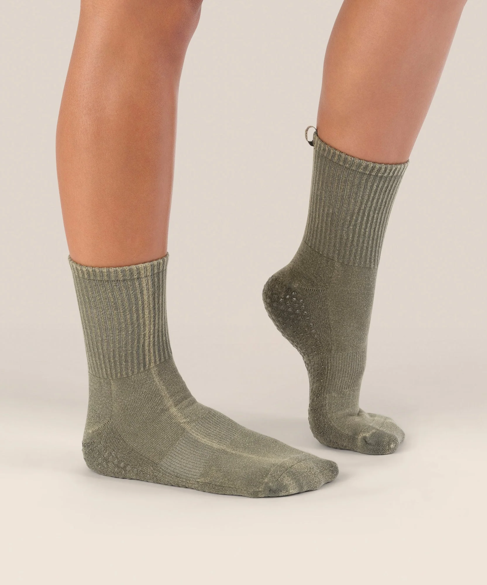 Crew Grip Socks - Vintage Rib Khaki - Image 3