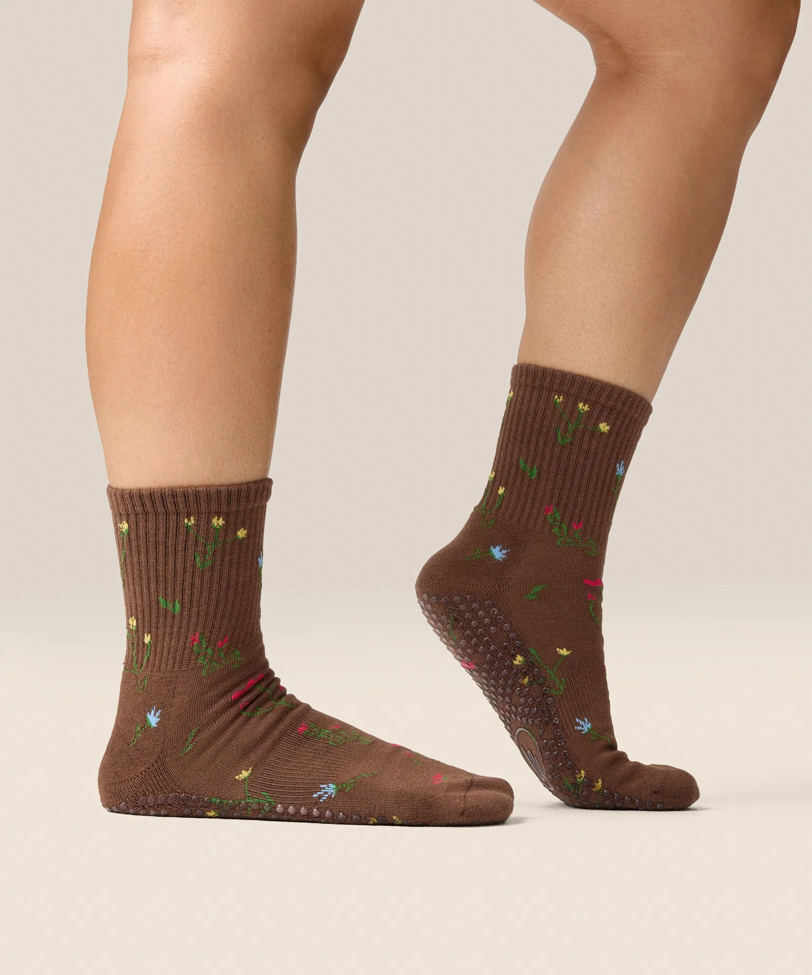 Crew Grip Socks - Wildflower Brown - Image 2