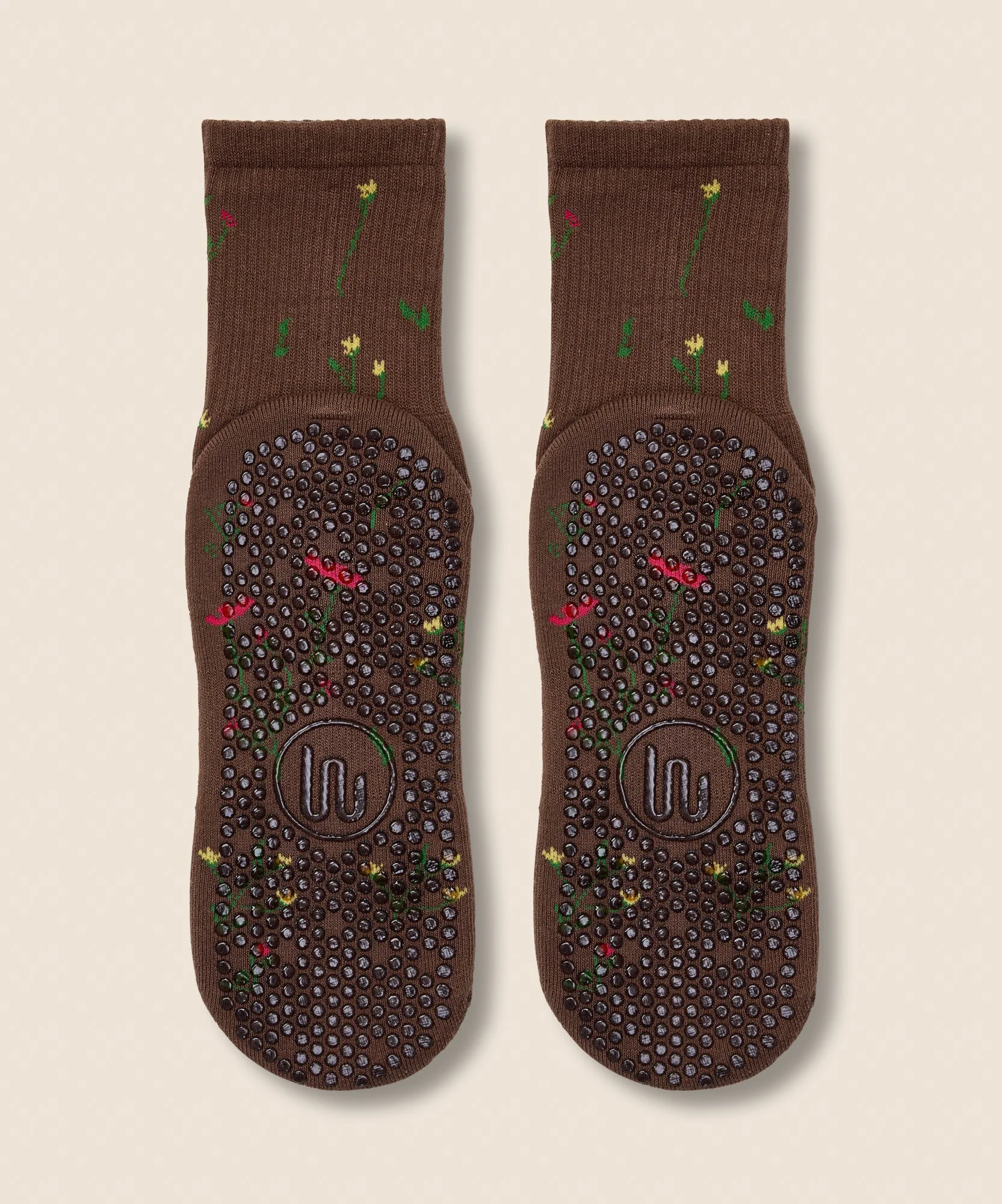 Crew Grip Socks - Wildflower Brown - Image 4