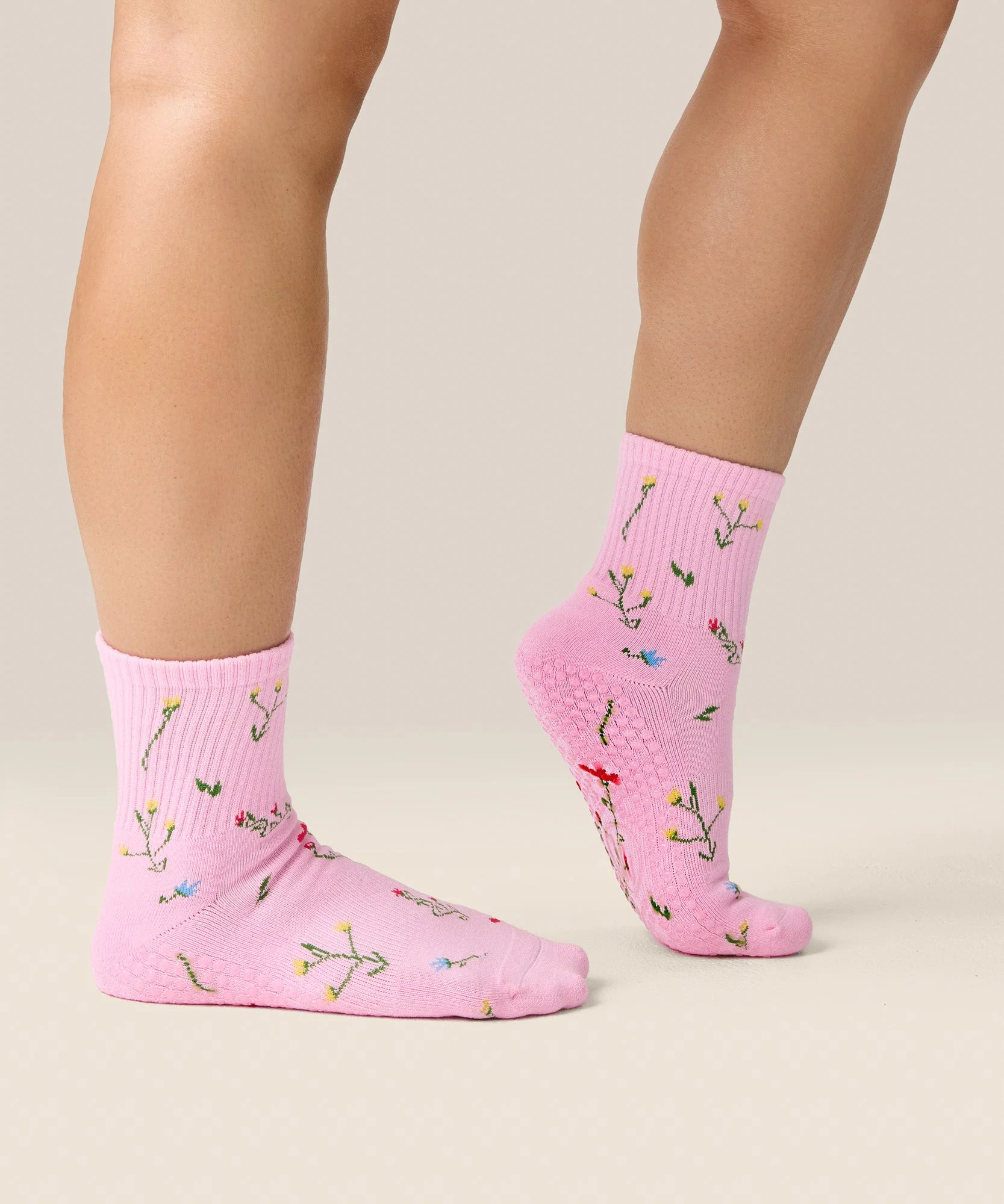 Crew Grip Socks - Wildflower Pink - Image 3