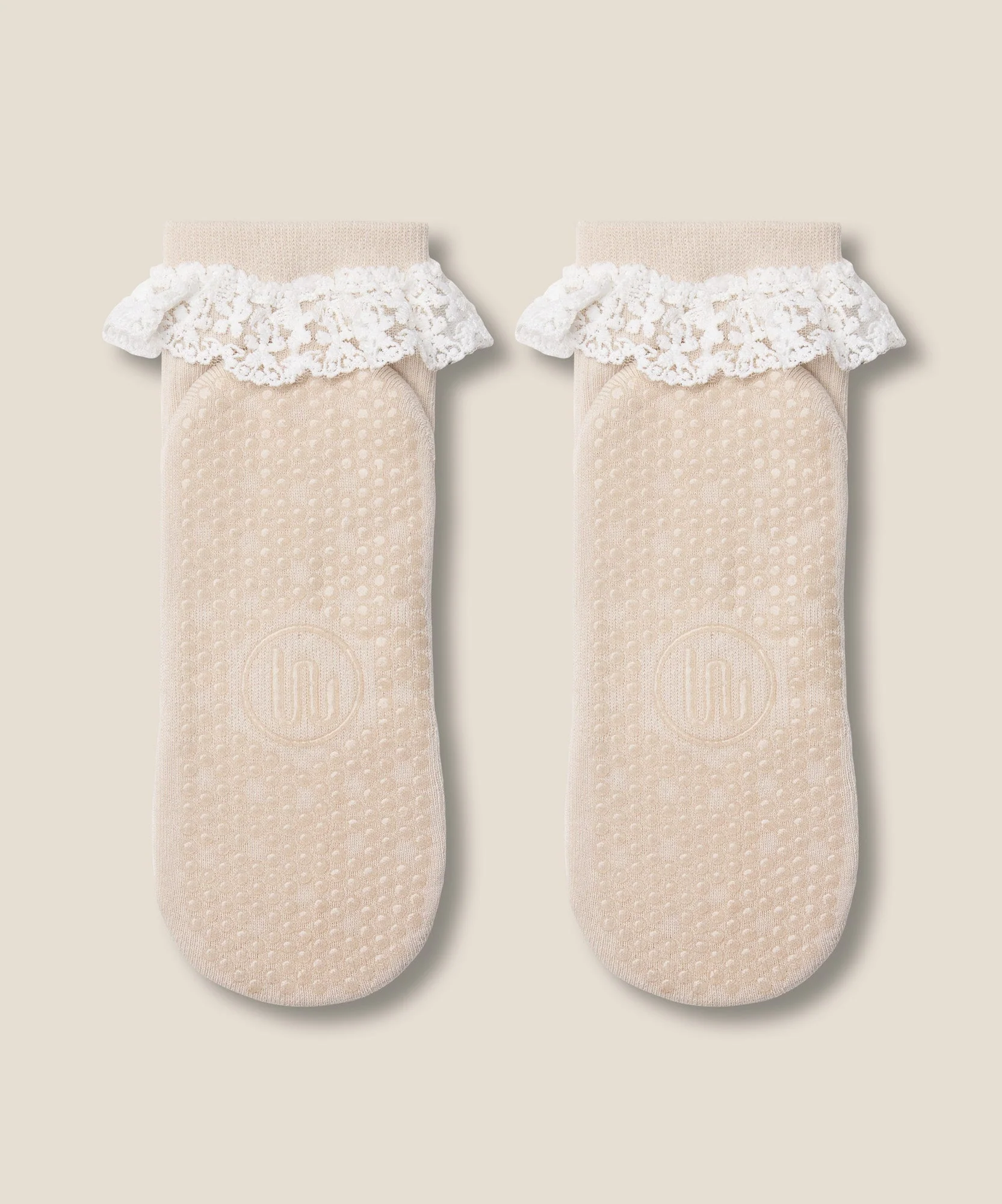Quarter Crew Grip Socks - Lovers Lace - Image 4