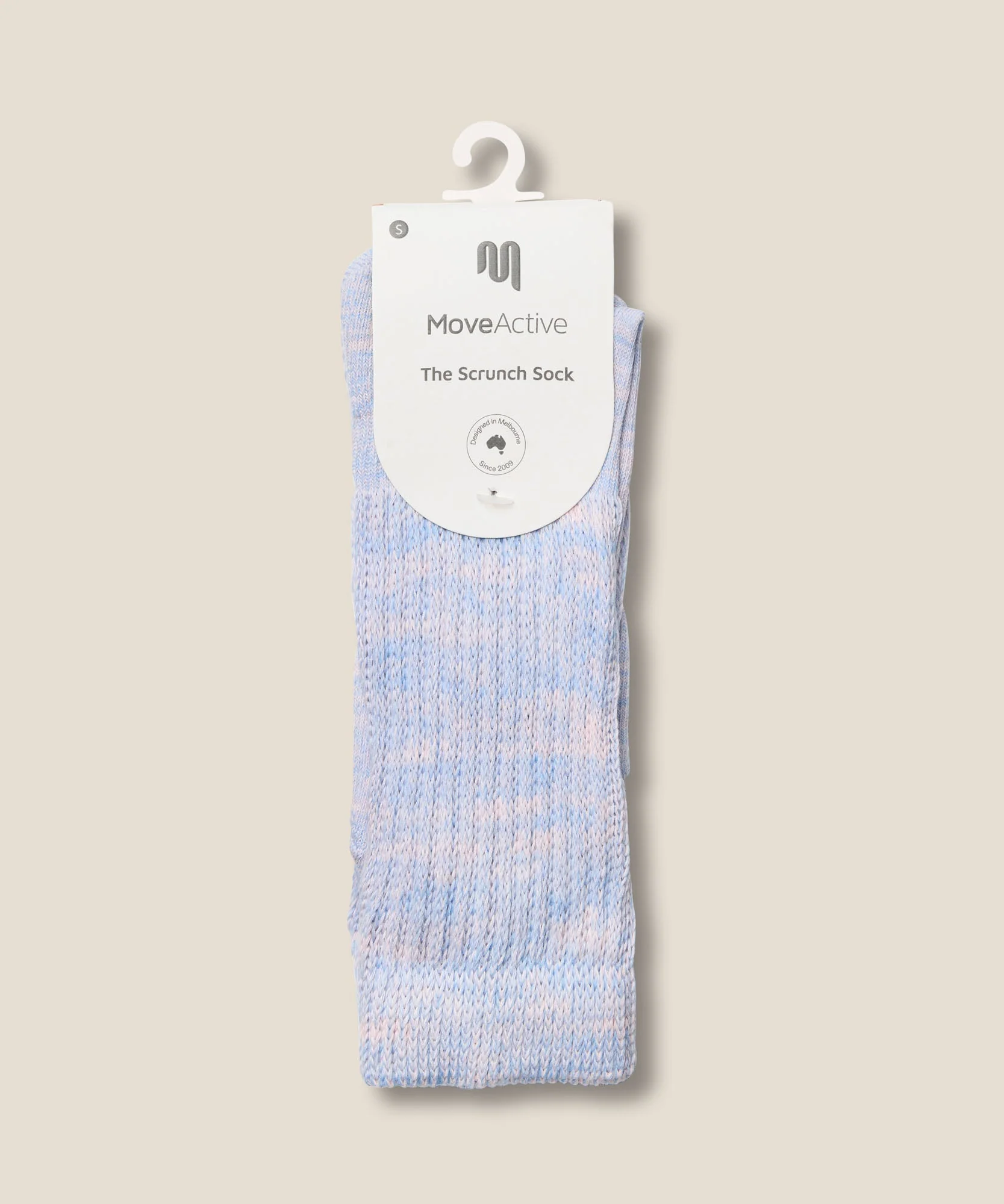 Scrunch Grip Socks - Blue Pink Marle - Image 6