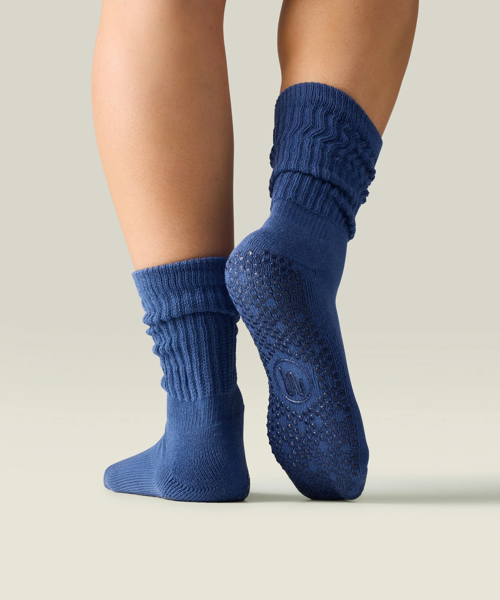 Scrunch Grip Socks - Denim Blue - Image 2