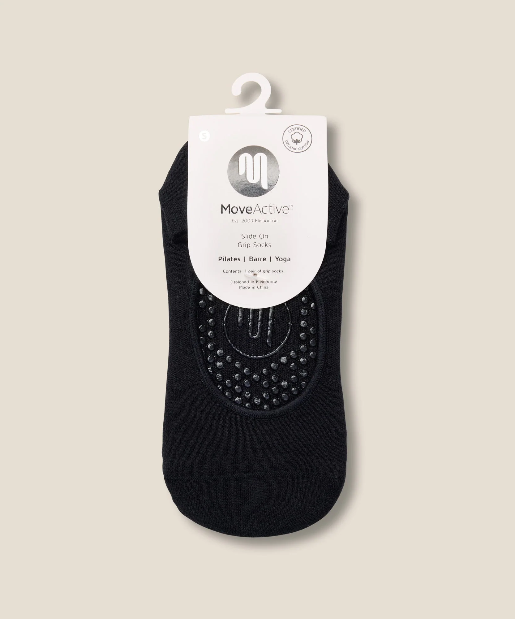 Slide On Grip Socks - Black - Image 5