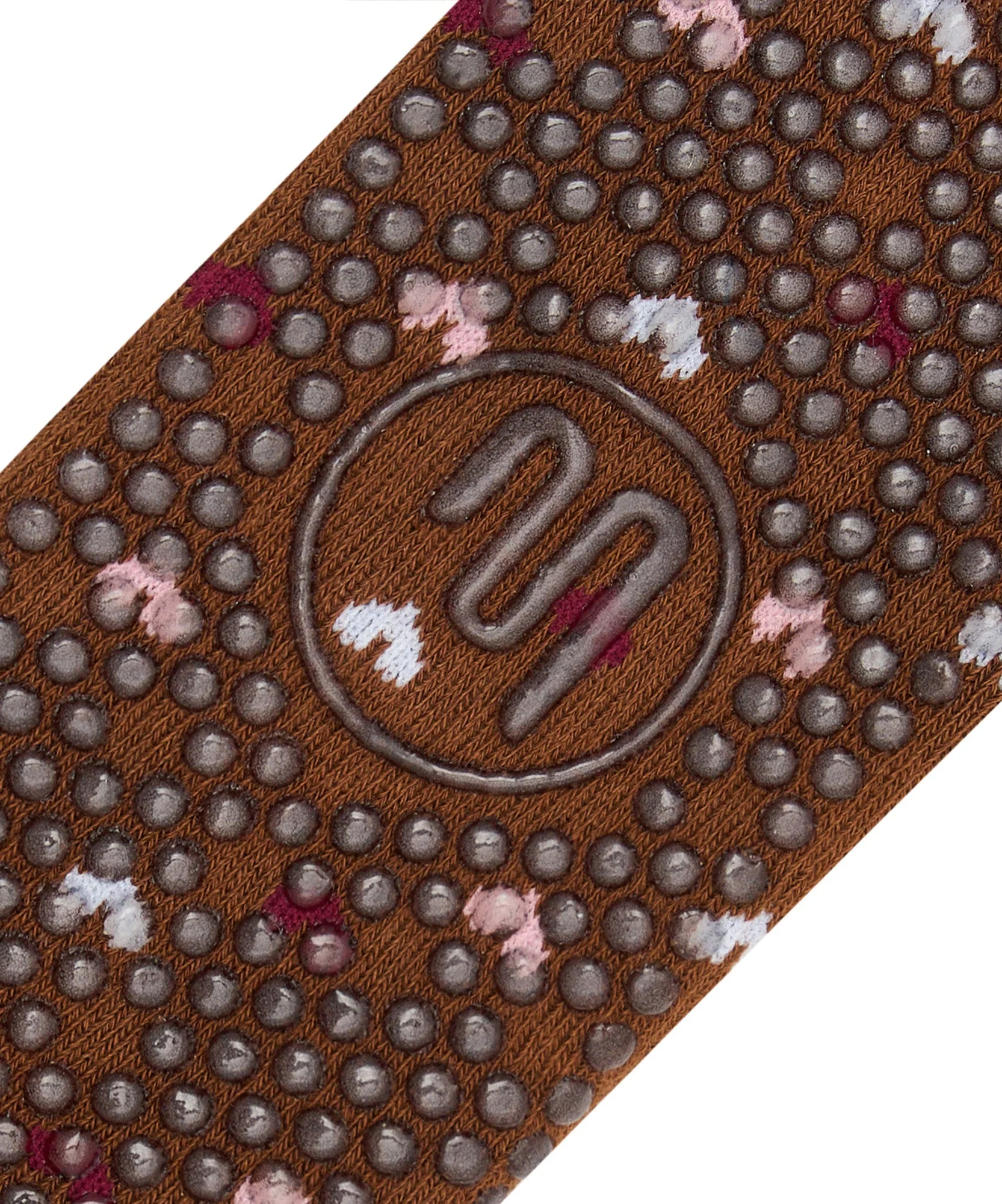 Slide On Grip Socks - Hearts Aflutter Brown - Image 4